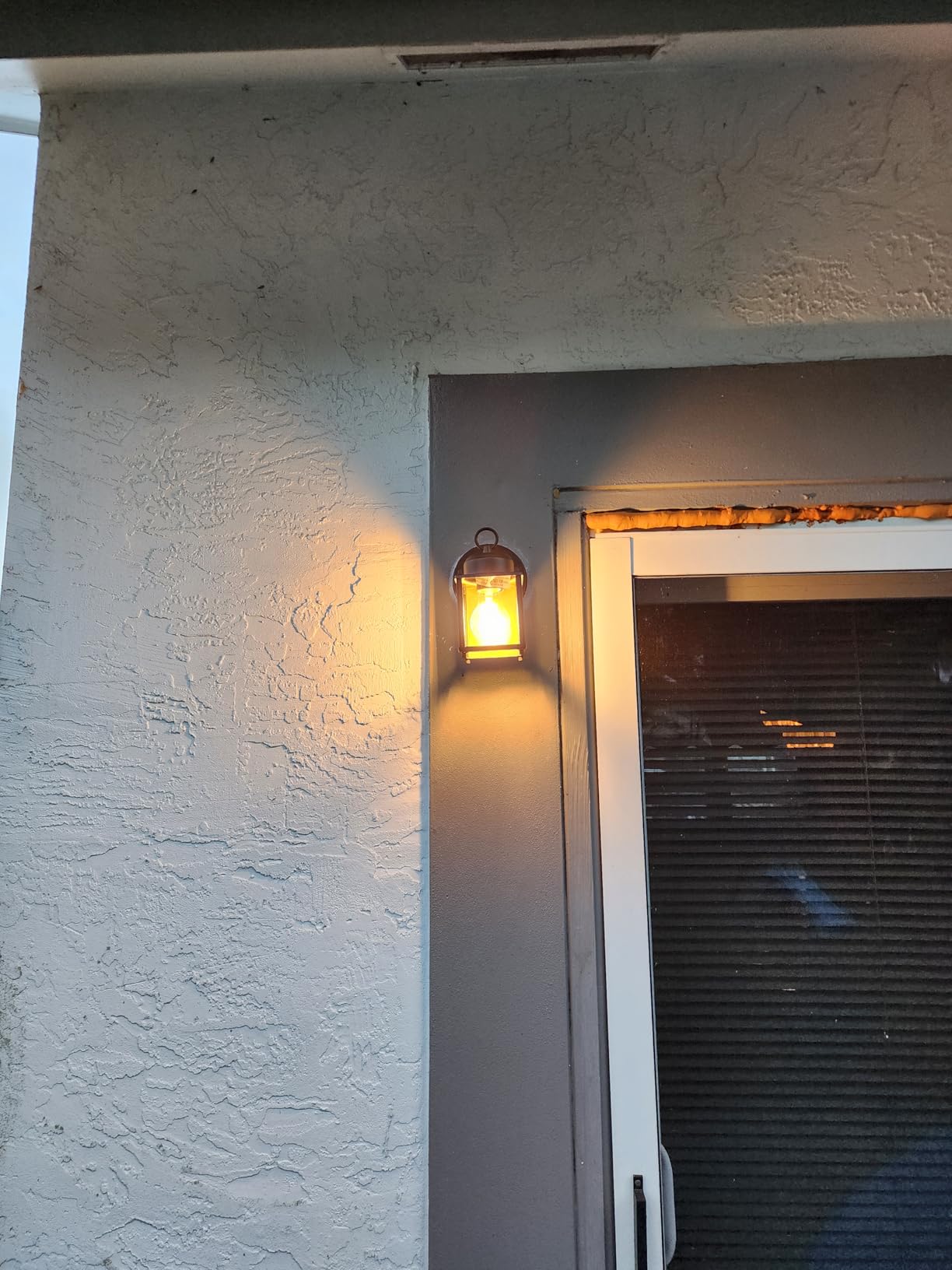 DESIGNERS FOUNTAIN Preston Outdoor Light Fixture, 8 Inch Exterior Wall Lantern Sconce for Front Door, Patio and Porch, Black, 1161-BK customer photo 2
