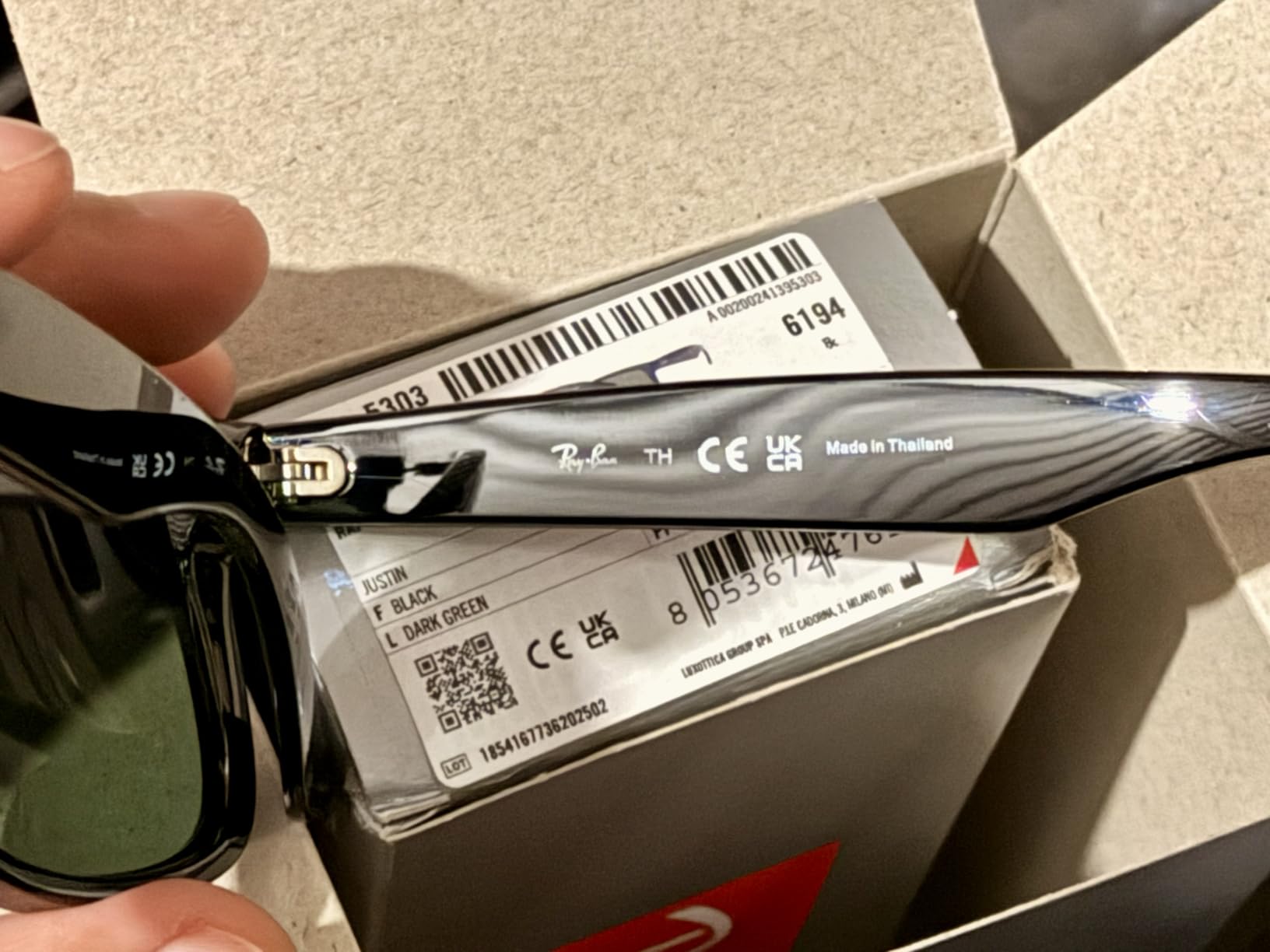 Ray-Ban RB4165 Justin Classic Square Sunglasses for Men for Women customer photo 1