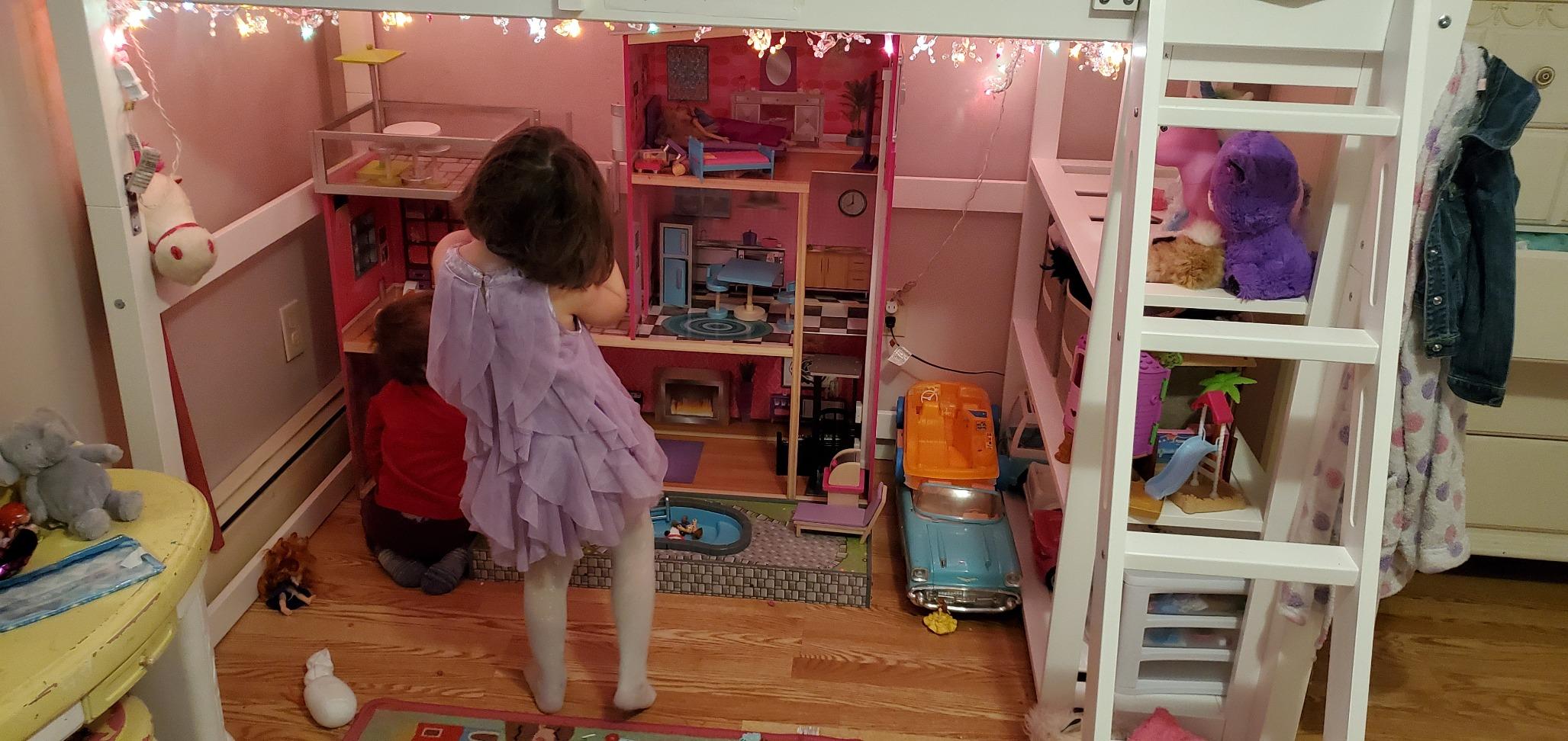 KidKraft Uptown Wooden Modern Dollhouse with Lights & Sounds, Pool and 36 Accessories customer photo 1