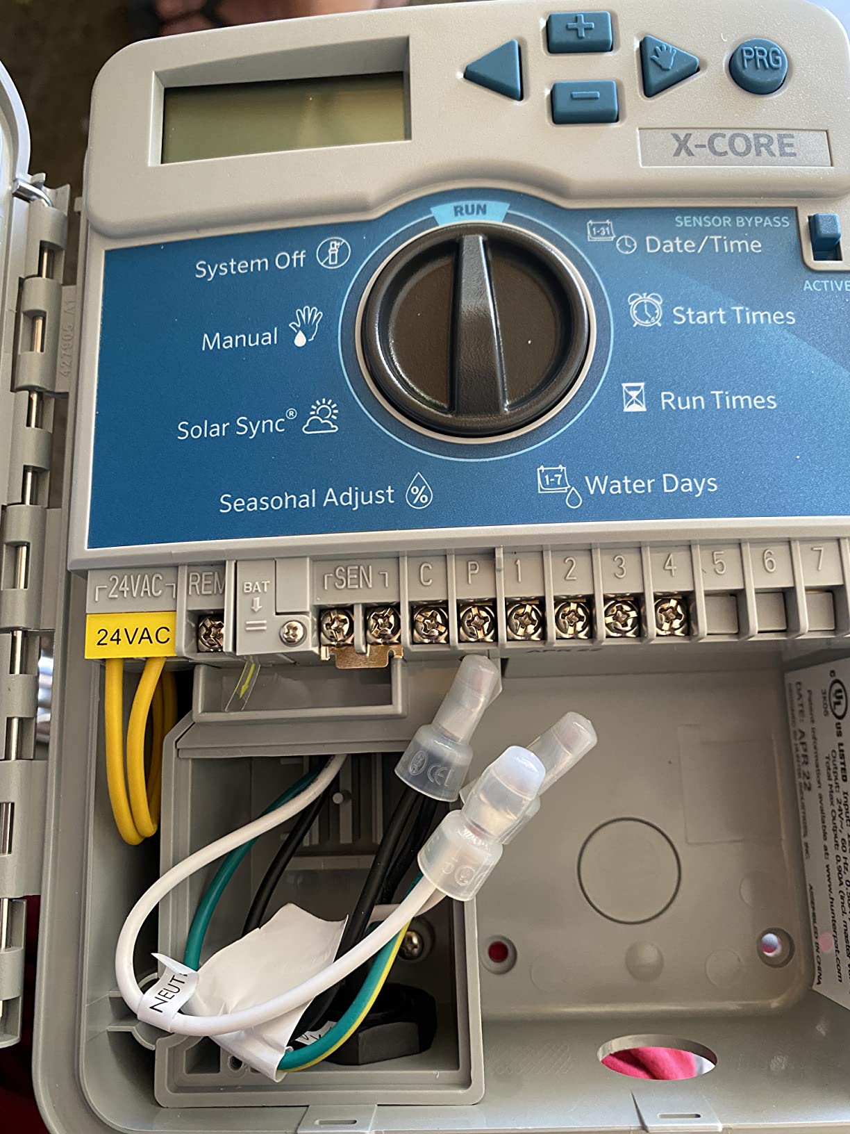 Hunter X-Core 4 Zone Sprinkler Timer, Indoor/Outdoor Sprinkler Controller customer photo 2