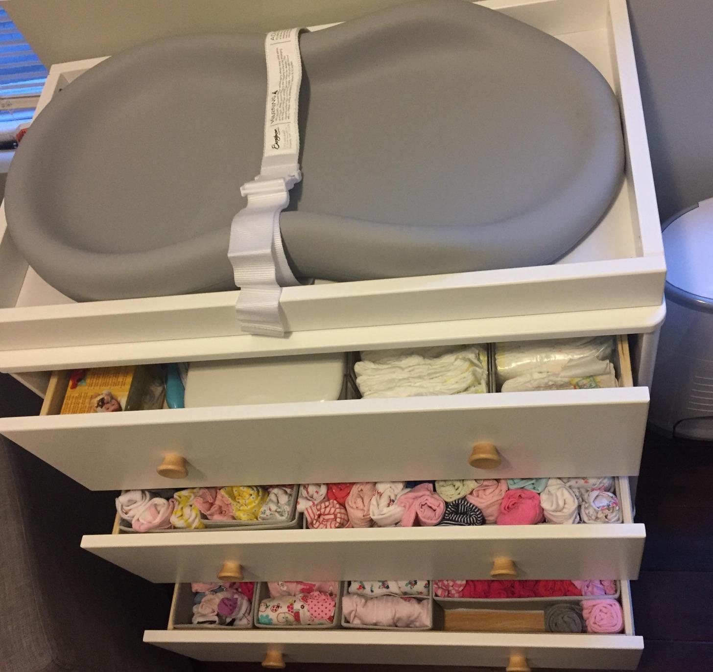 babyletto Lolly 3-Drawer Changer Dresser w/Tray - White & Natural customer photo 2