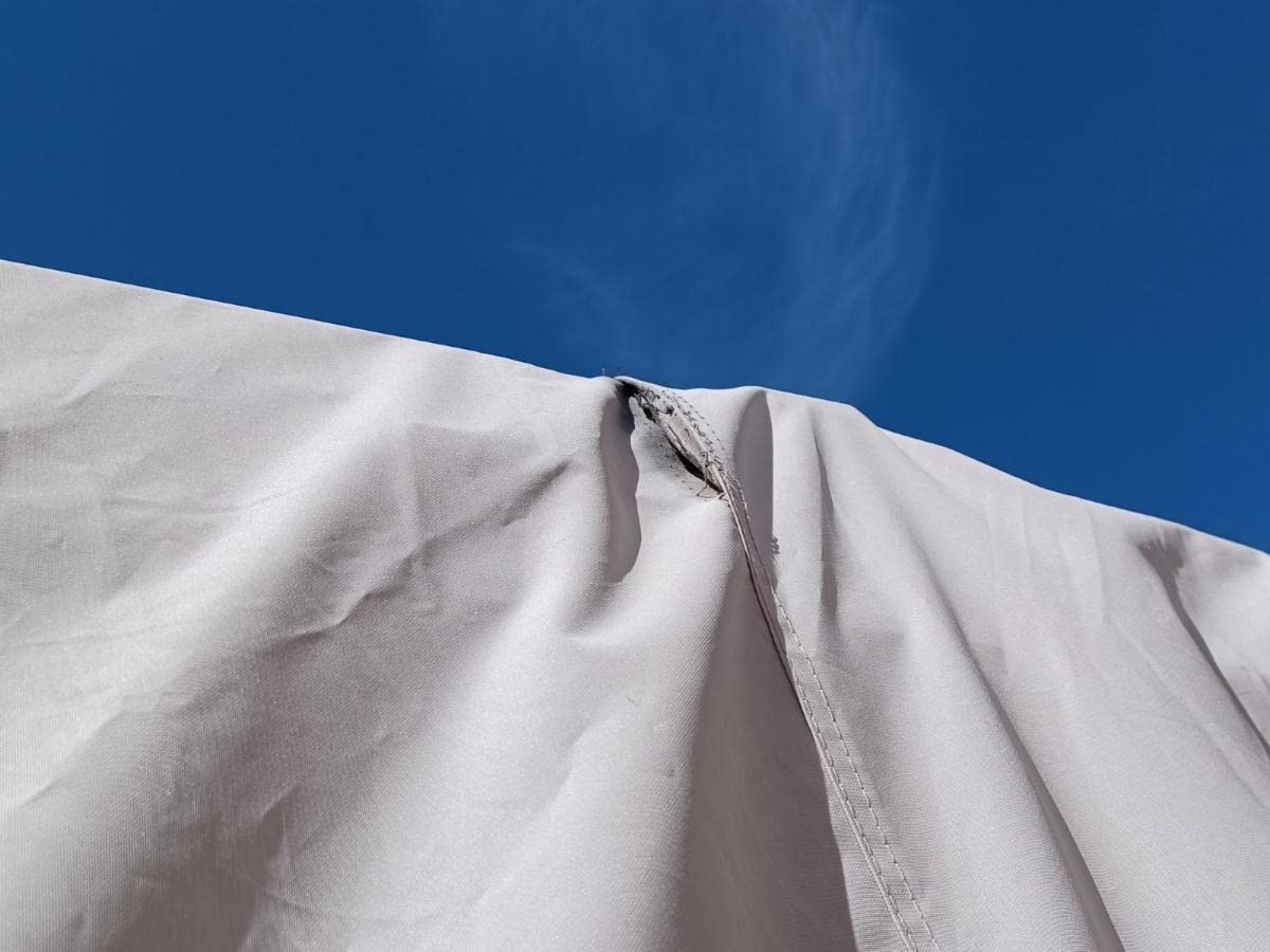 Universal Boat Adjustable Storage Cover - 17'-20'L to 96” Pontoon Boats Protection Custom Heavy Duty Waterproof Weather Resistant Polyester Fabric, Snap Strap, Elastic Cord, Bag - Pyle PCVHP440 customer photo 1