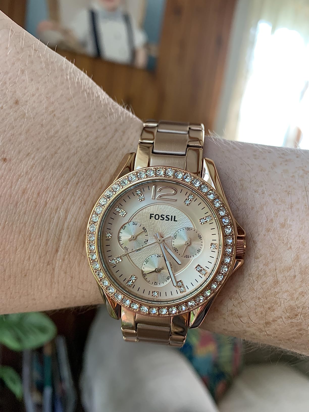 Fossil Women's Watch, Riley Quartz Stainless Steel Multifunction Watch for Women customer photo 2