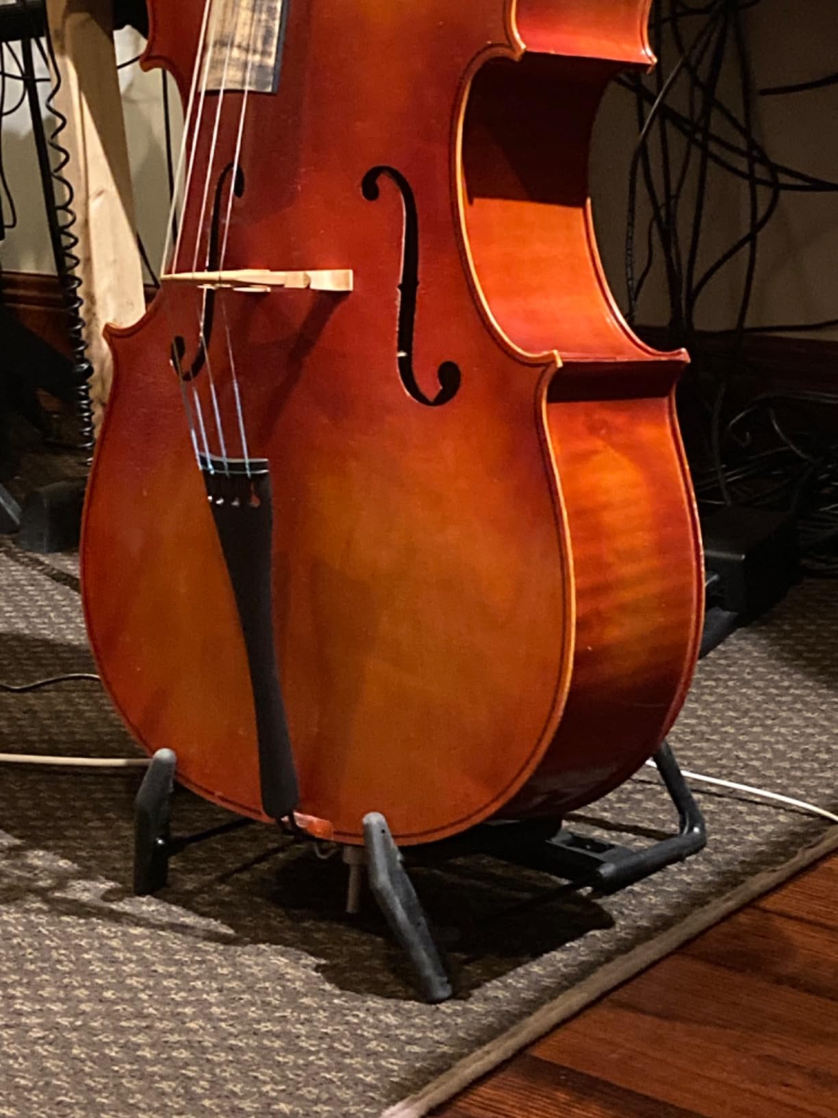K&M König & Meyer 17580.014.95 Heli 2 Acoustic Guitar Stand | Folding A-Frame for Acoustic Guitars | Adjustable & Collapsible | Sturdy & Durable | Pro’s Choice | German Made Cork Infused Rubber customer photo 1