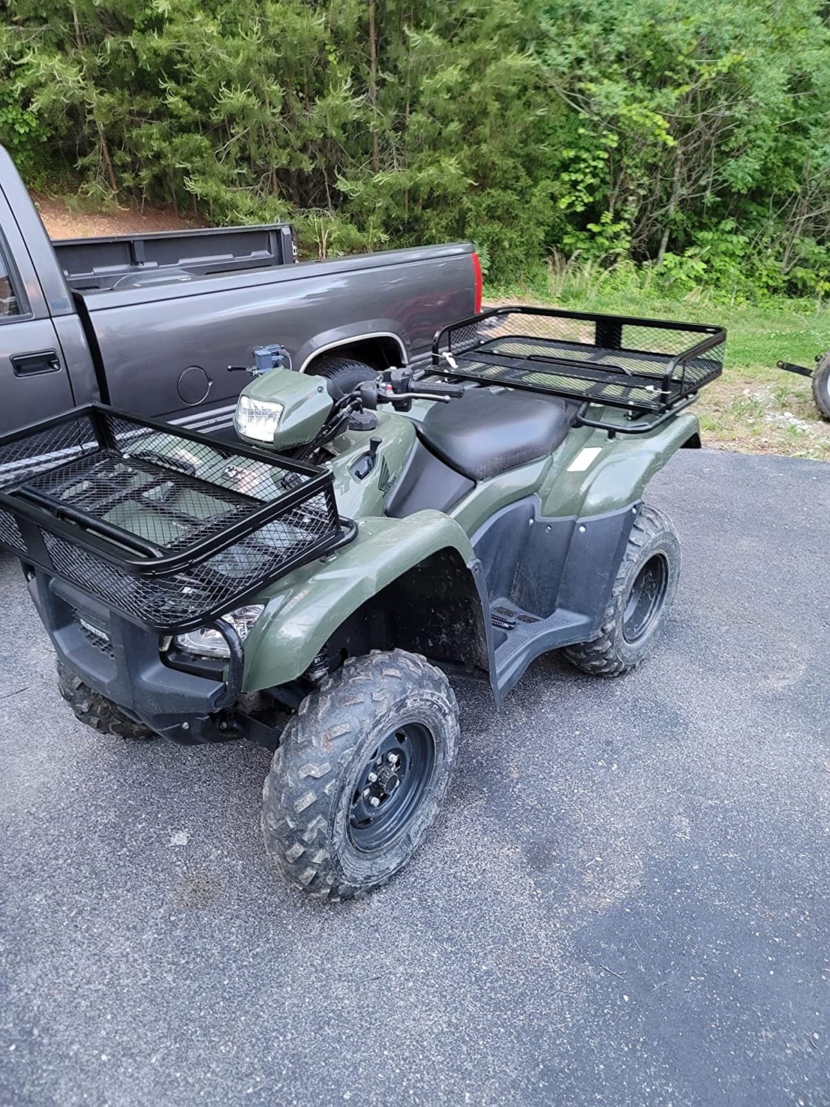 Titan Ramps Universal ATV/UTV Front Cargo Basket Rack with 100 Pound Capacity and Steel Construction for Carrying Buckets, Coolers, or Gear customer photo 2
