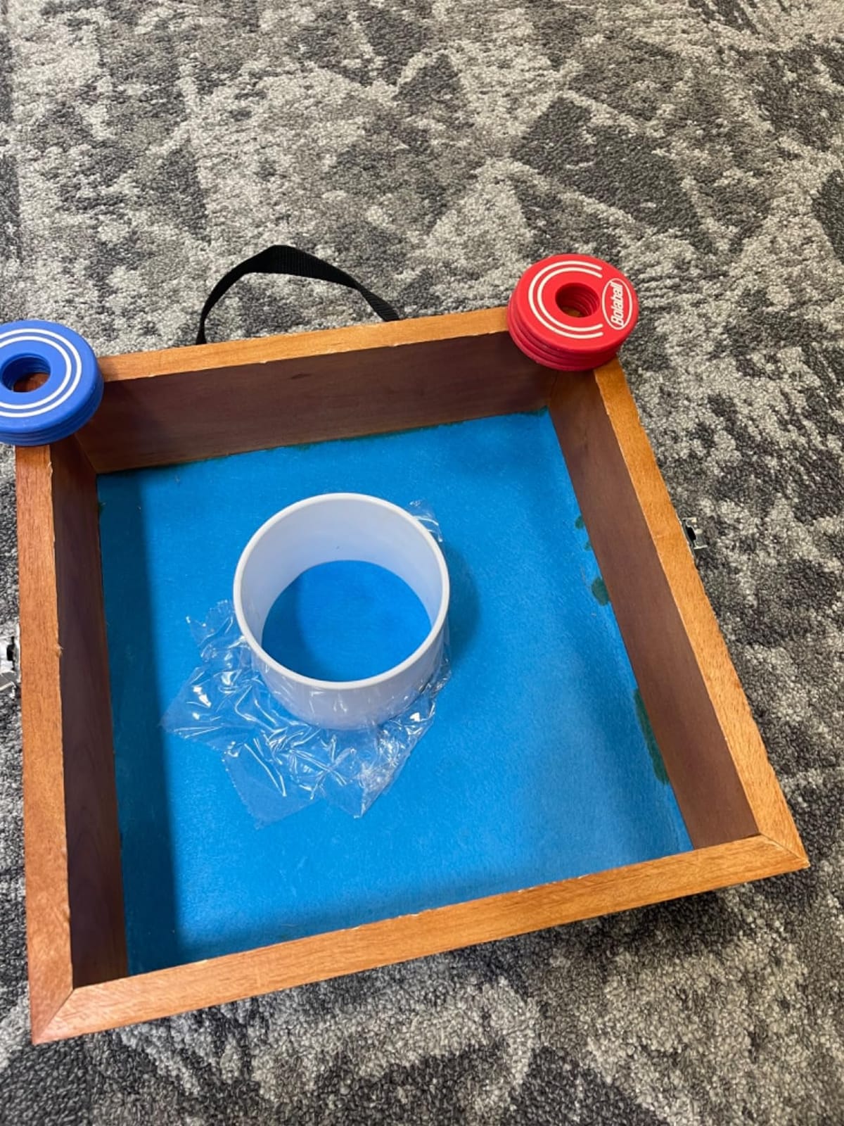 Washer Toss Game Outdoor Games Giant Yard & Lawn Games | Set of 2 Solid Wood Targets and 2.5-inch Washers Toss Rings| Bulls-Eye Pitching Board| Backyard Beach Camping Party customer photo 1
