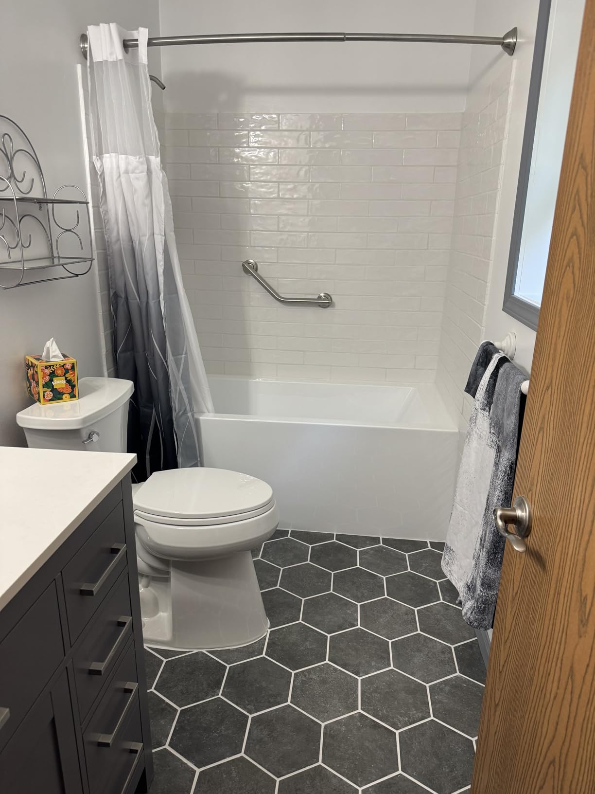 KINGSTON BRASS VTDE603122L 60-Inch Contemporary Alcove Acrylic Bathtub with Left Hand Drain and Overflow Holes, White customer photo 2