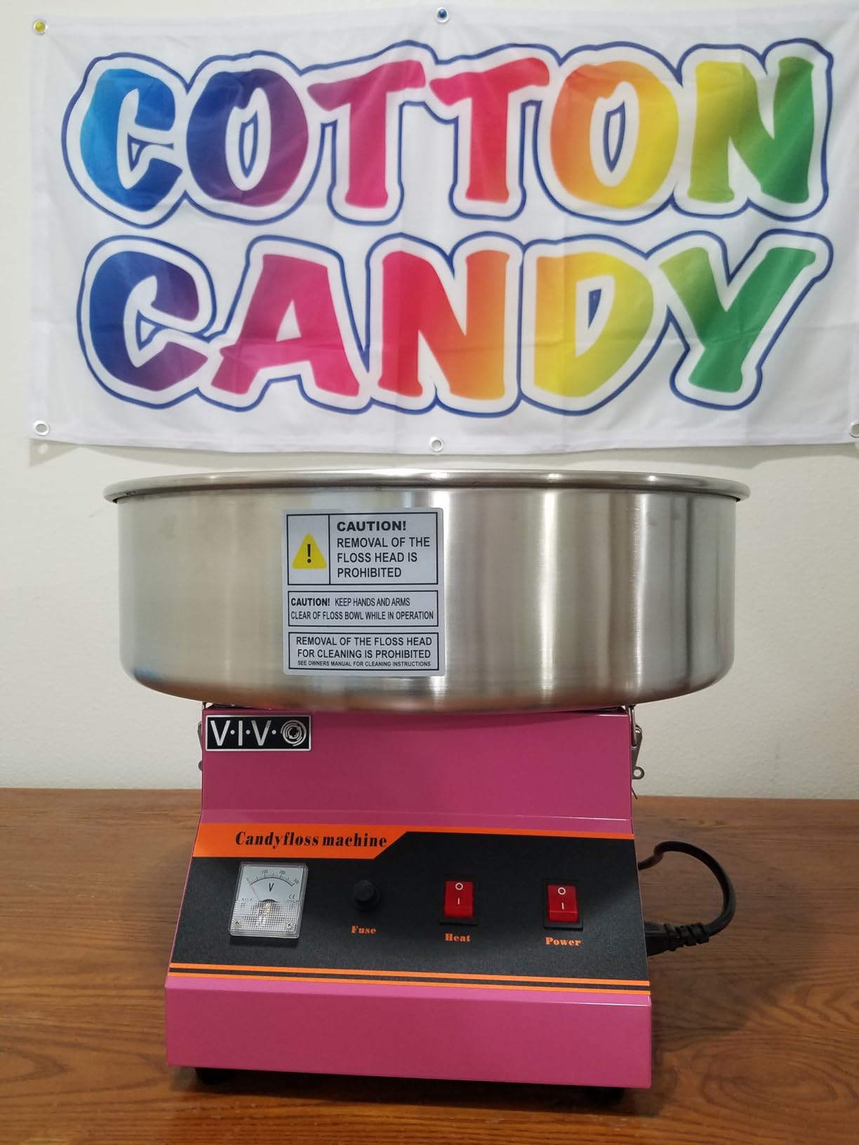 VIVO Pink 1030W Electric Cotton Candy Machine, CANDY-V001 customer photo 1