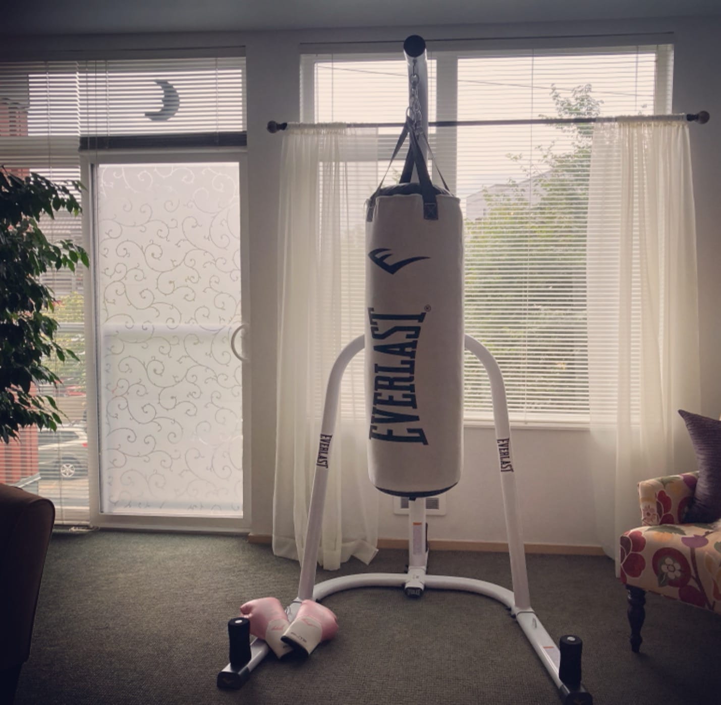Everlast Single Station Heavy Bag Stand with a 70-lb. Heavy Bag Kit customer photo 1