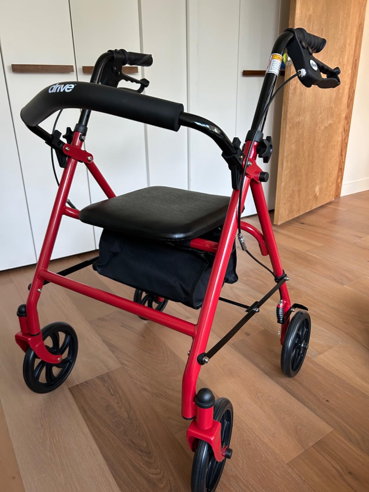Drive Medical Rollator Walker with Seat, 7.5 Inch Wheels, Blue customer photo 2