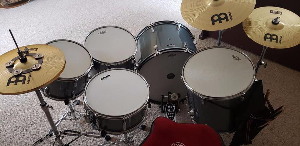 Pearl Roadshow Drum Set 5-Piece Complete Kit with Cymbals and Stands, Bronze Metallic (RS525WFC/C707) customer photo 2