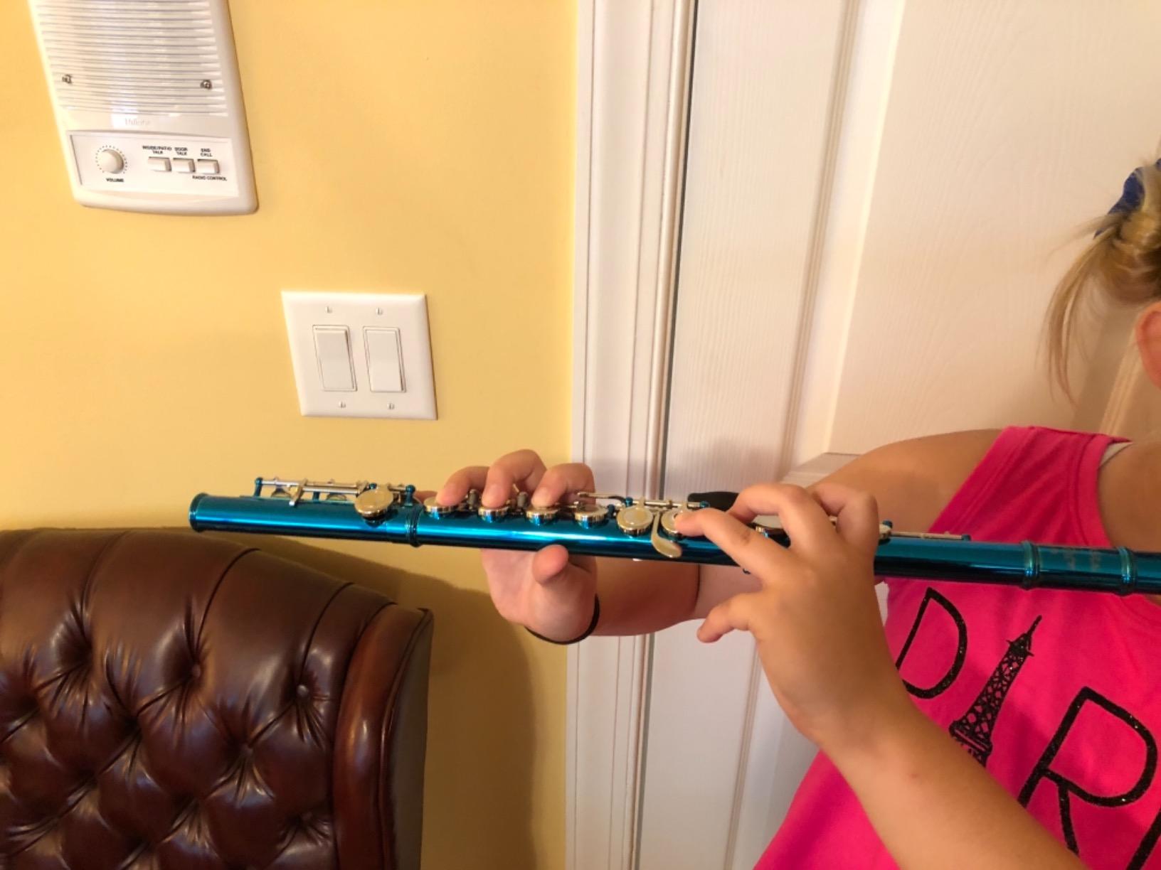 Glory Closed Hole C Flute With Case, Tuning Rod,Joint Grease and Cloth, Gloves, Nickel Siver customer photo 2
