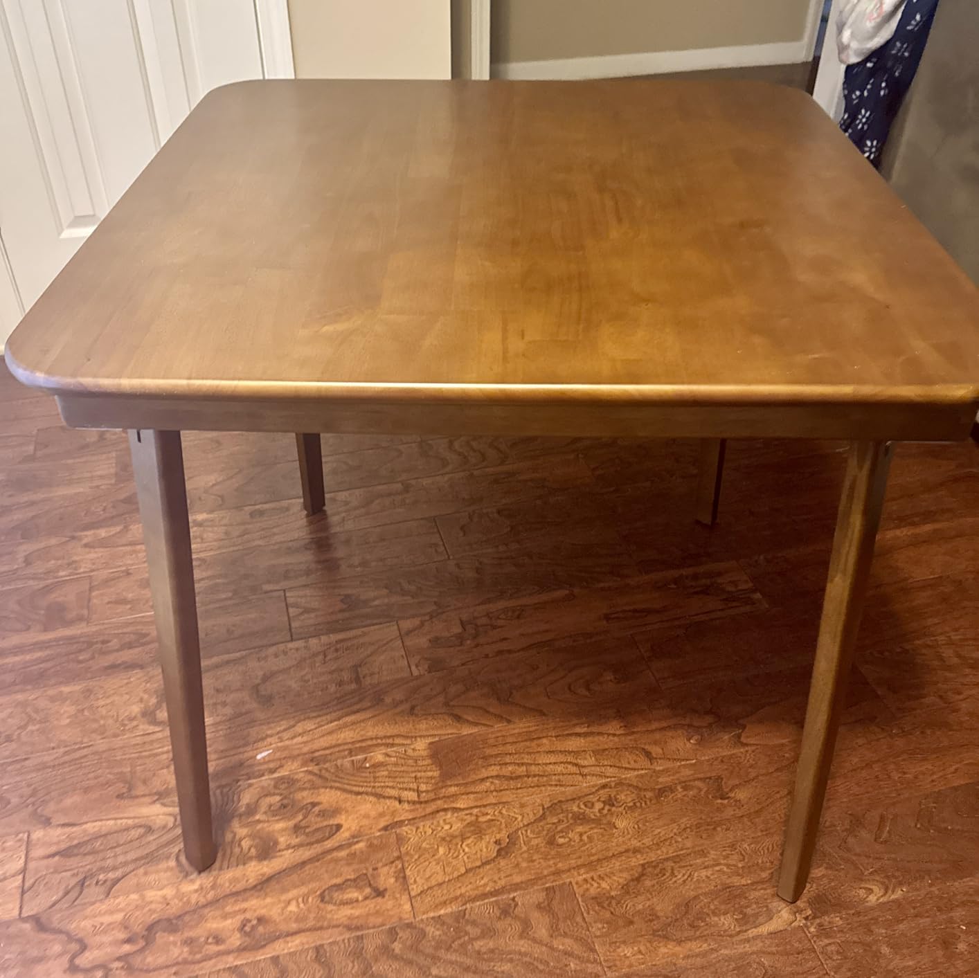 Stakmore Classic Straight Edge Square Wood Folding Table, 32x32, Fruitwood | Foldable Card Table, Wooden Tabletop Furniture for Cards, Board Games, Dining, and Extra Seating customer photo 1
