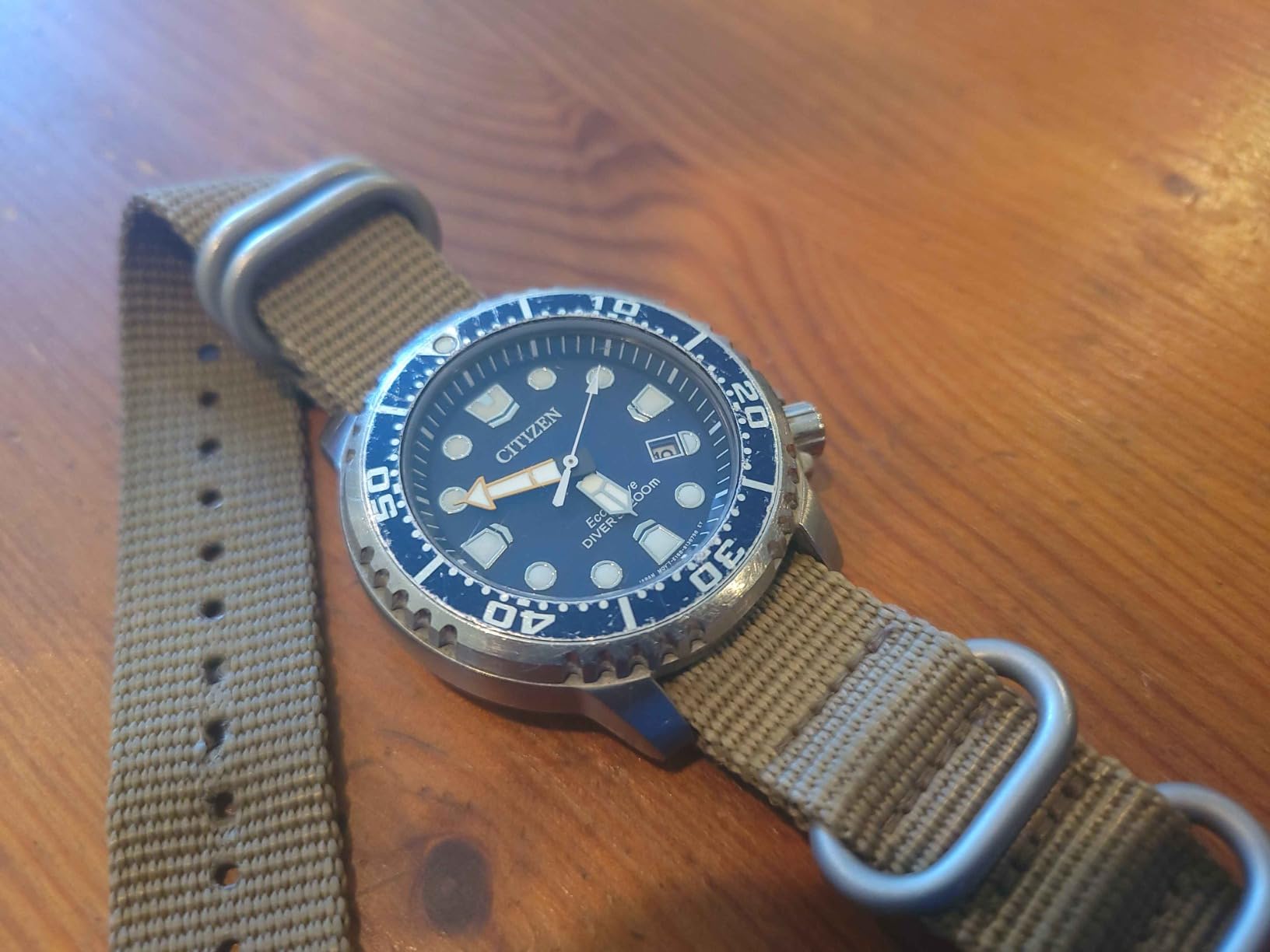 CITIZEN Promaster Dive Eco-Drive Watch, 3-Hand Date, ISO Certified, Luminous Hands and Markers, Rotating Bezel customer photo 1