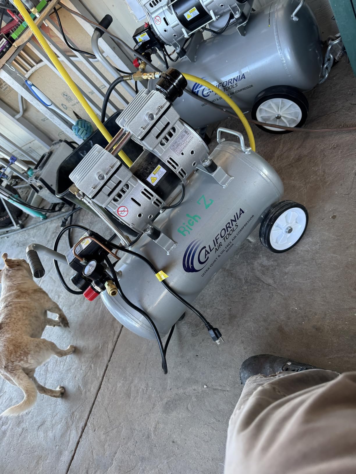 California Air Tools 15020C Powerful 2.0 HP Ultra Quiet and Oil-Free Air Compressor with Wheels, 15 Gallon Tank Capacity, 70 dB Noise Level, Electric, Portable customer photo 1