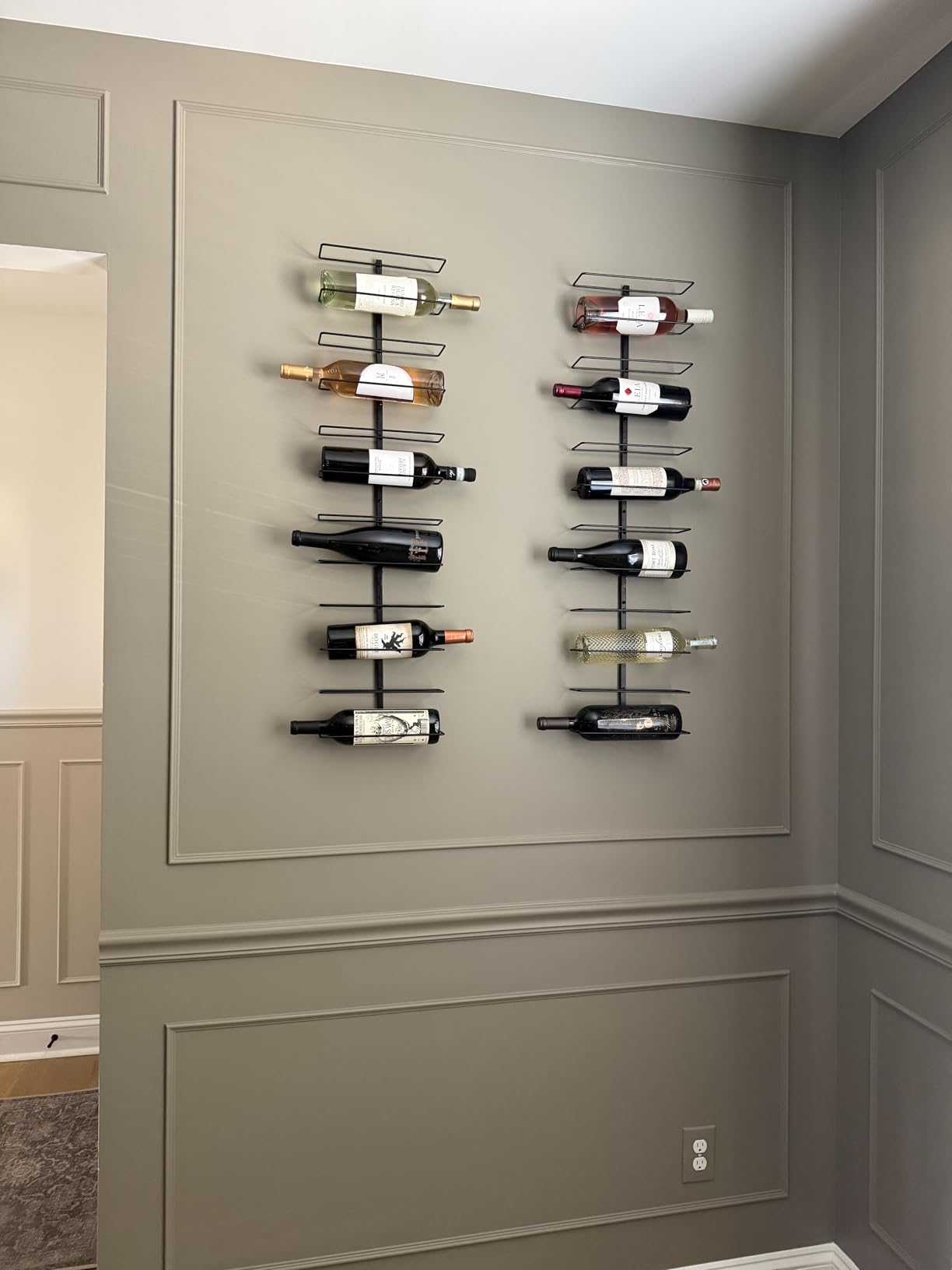 Sorbus Wall Mounted Wine Rack, Metal Bottle Rack (9 Bottle, 1 Pack) customer photo 1