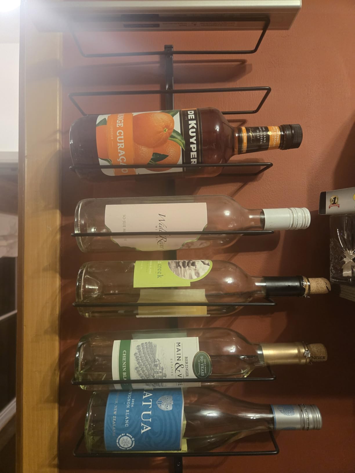 Sorbus Wall Mounted Wine Rack, Metal Bottle Rack (9 Bottle, 1 Pack) customer photo 2
