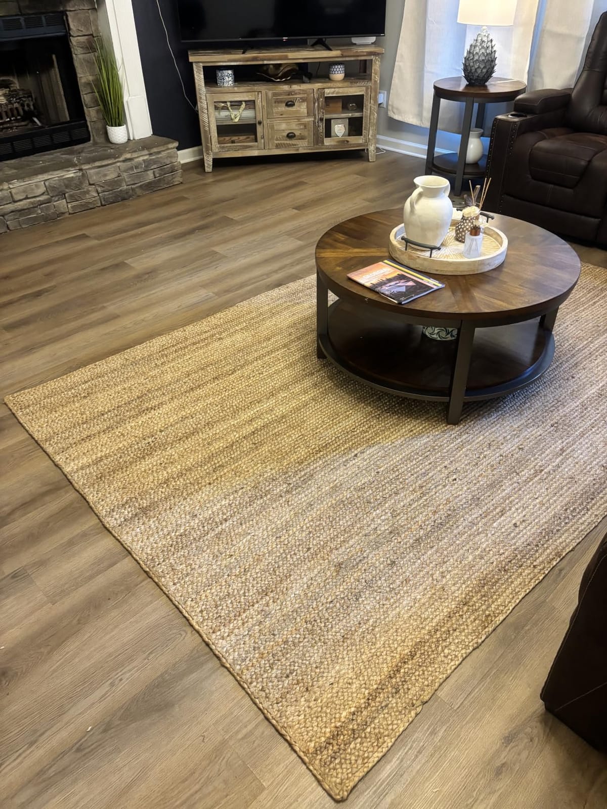 nuLOOM Rigo Natural Solid Flatweave Area Rug, 6' x 9' customer photo 2