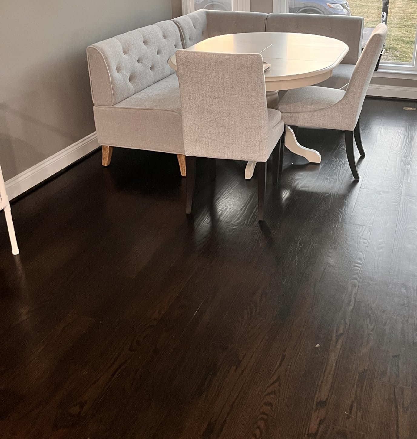 East West Furniture AVT-SBR-TP Avon Kitchen Dining Table - an Oval Wooden Table Top with Butterfly Leaf & Pedestal Base, 42x60 Inch, Saddle Brown customer photo 1