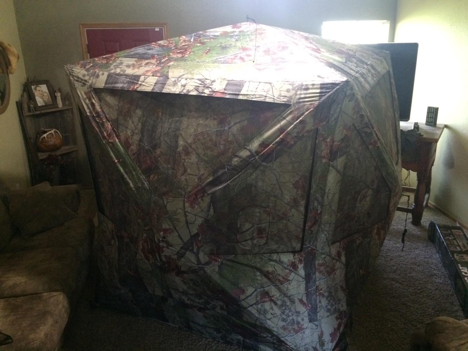 Barronett Big Cat Ground Hunting Blind, 3 Person Pop Up Portable, Backwoods Camo BC350BW customer photo 2