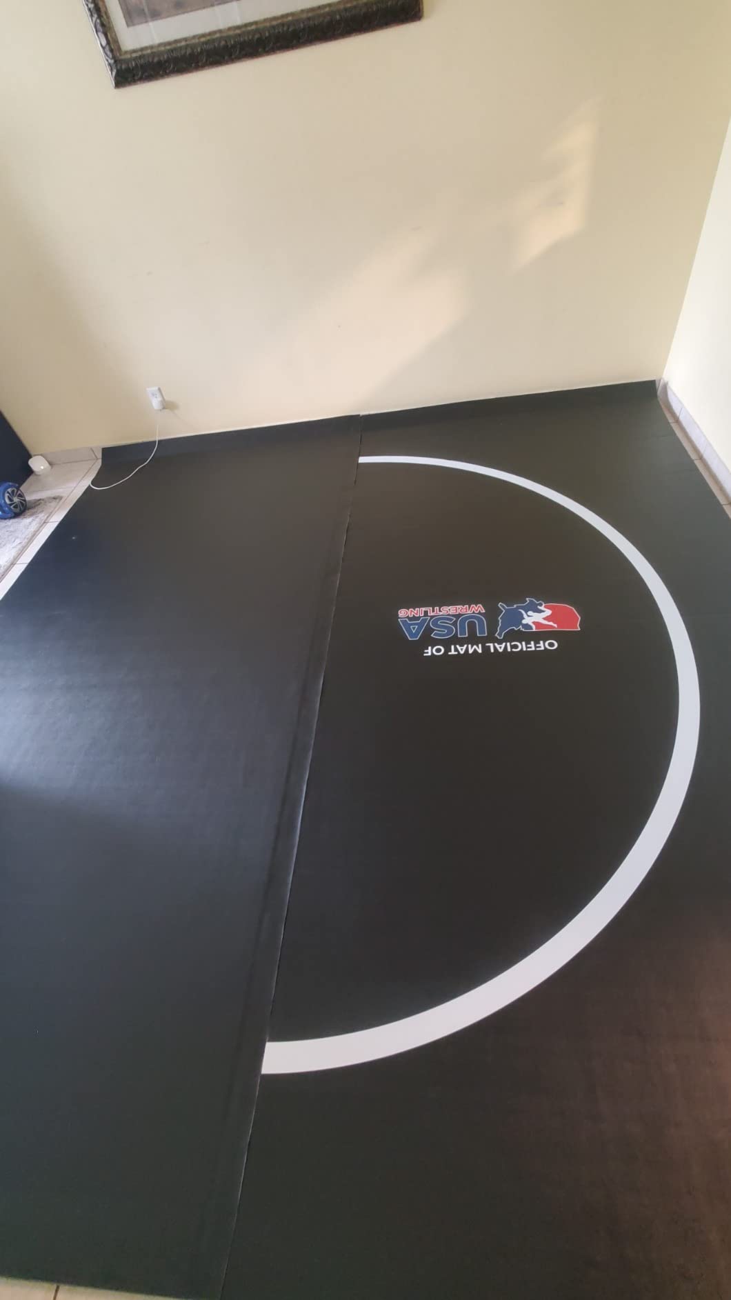 Dollamur 10’x10’x1.25” Wrestling Mat, Home Workouts, Exercise, with Circles, FLEXI-Connect® customer photo 1