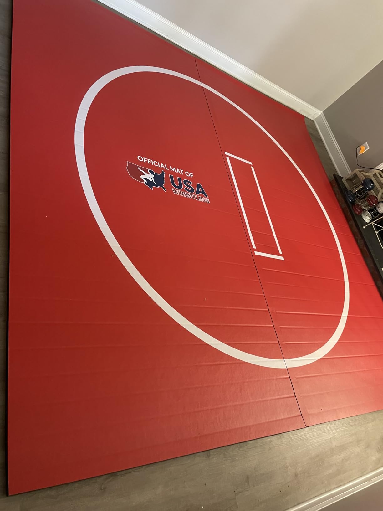 Dollamur 10’x10’x1.25” Wrestling Mat, Home Workouts, Exercise, with Circles, FLEXI-Connect® customer photo 2
