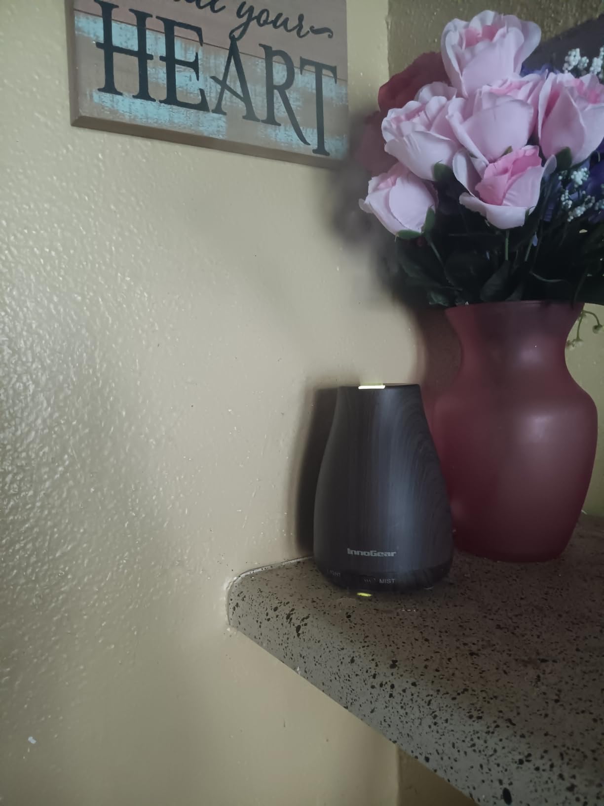 InnoGear Essential Oil Diffuser Ultrasonic Diffusers for Home, Basic White customer photo 1
