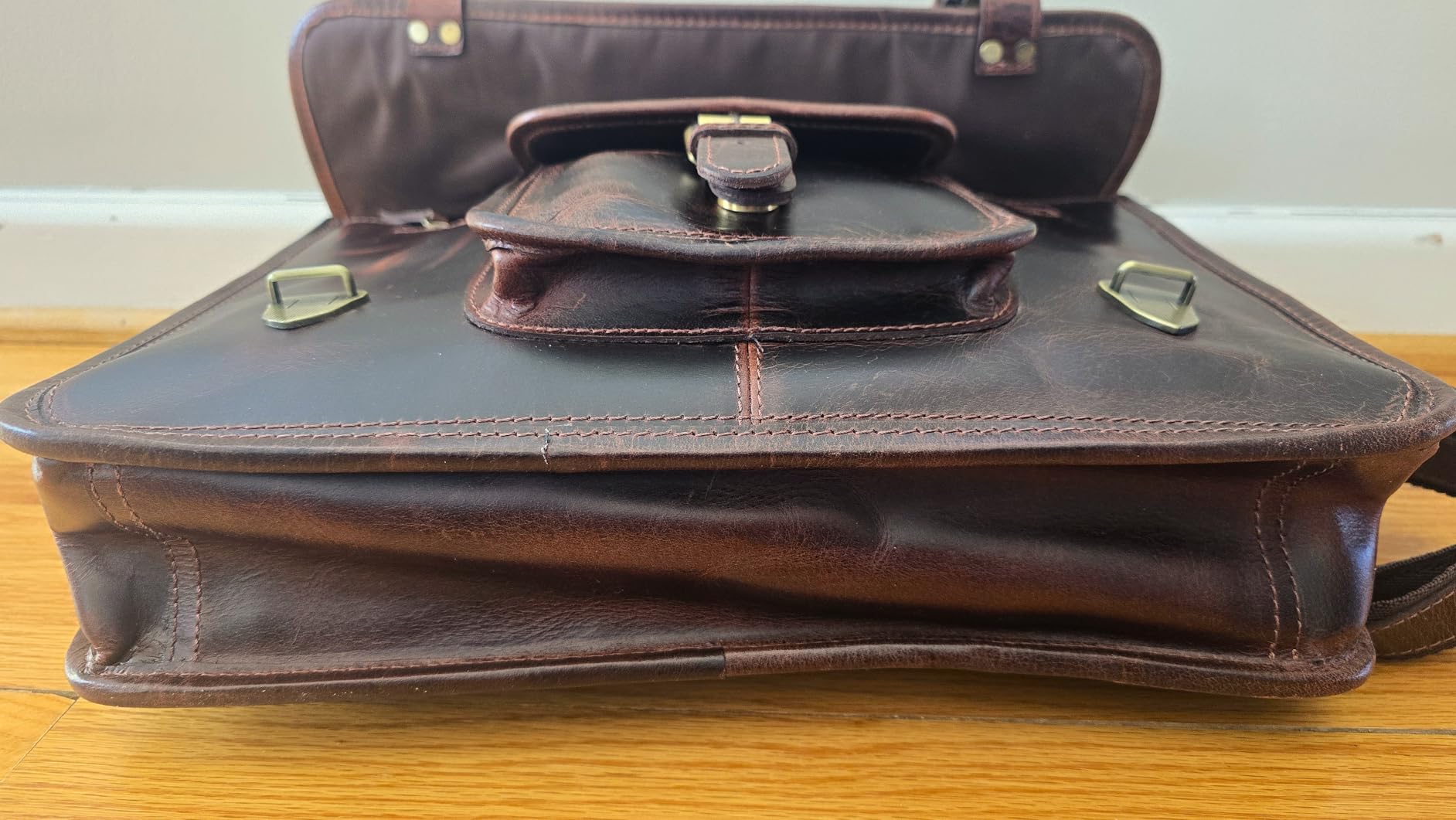 Leather Messenger Bag for Men - 16 Inch Laptop Briefcase, Office Satchel customer photo 1