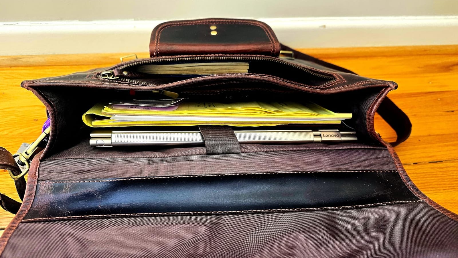 Leather Messenger Bag for Men - 16 Inch Laptop Briefcase, Office Satchel customer photo 2