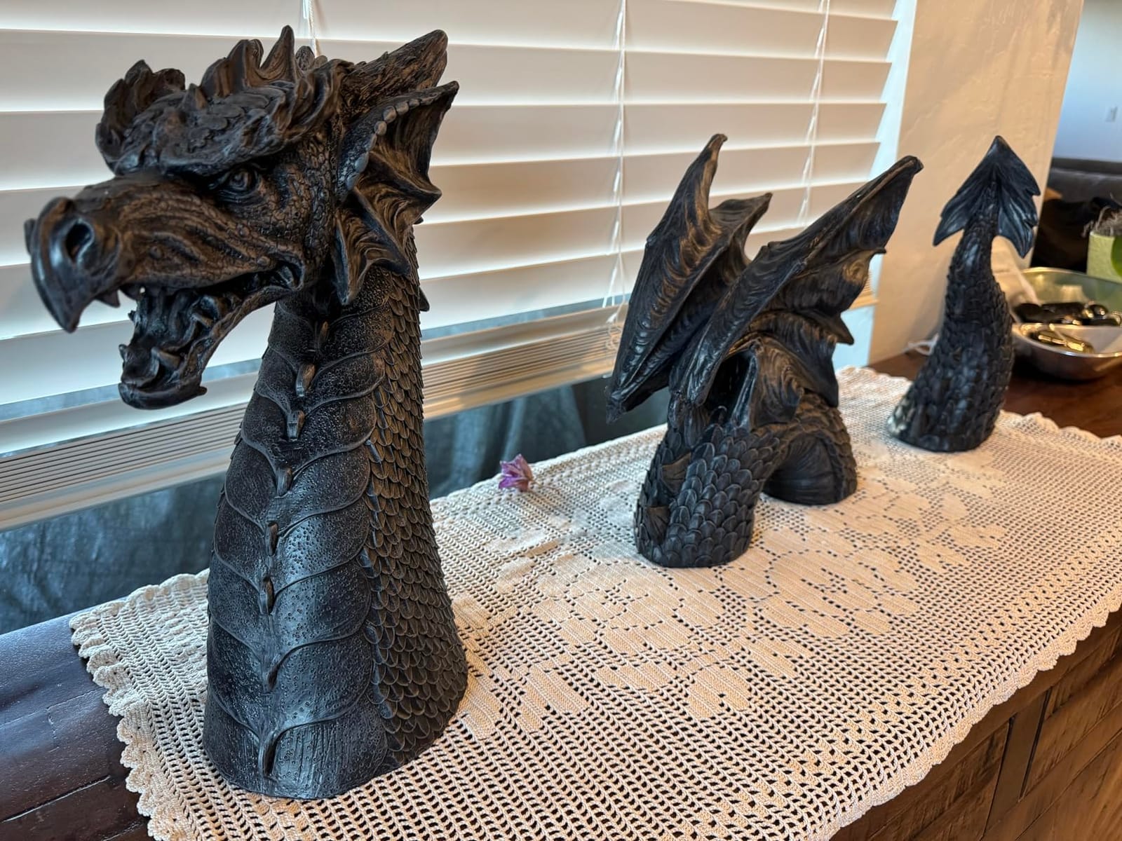 Design Toscano The Dragon of Falkenberg Castle Moat Lawn Garden Statue, 28 Inch Long, 14 Inch Tall, Cast Stone Resin, Gray Stone Finish customer photo 1