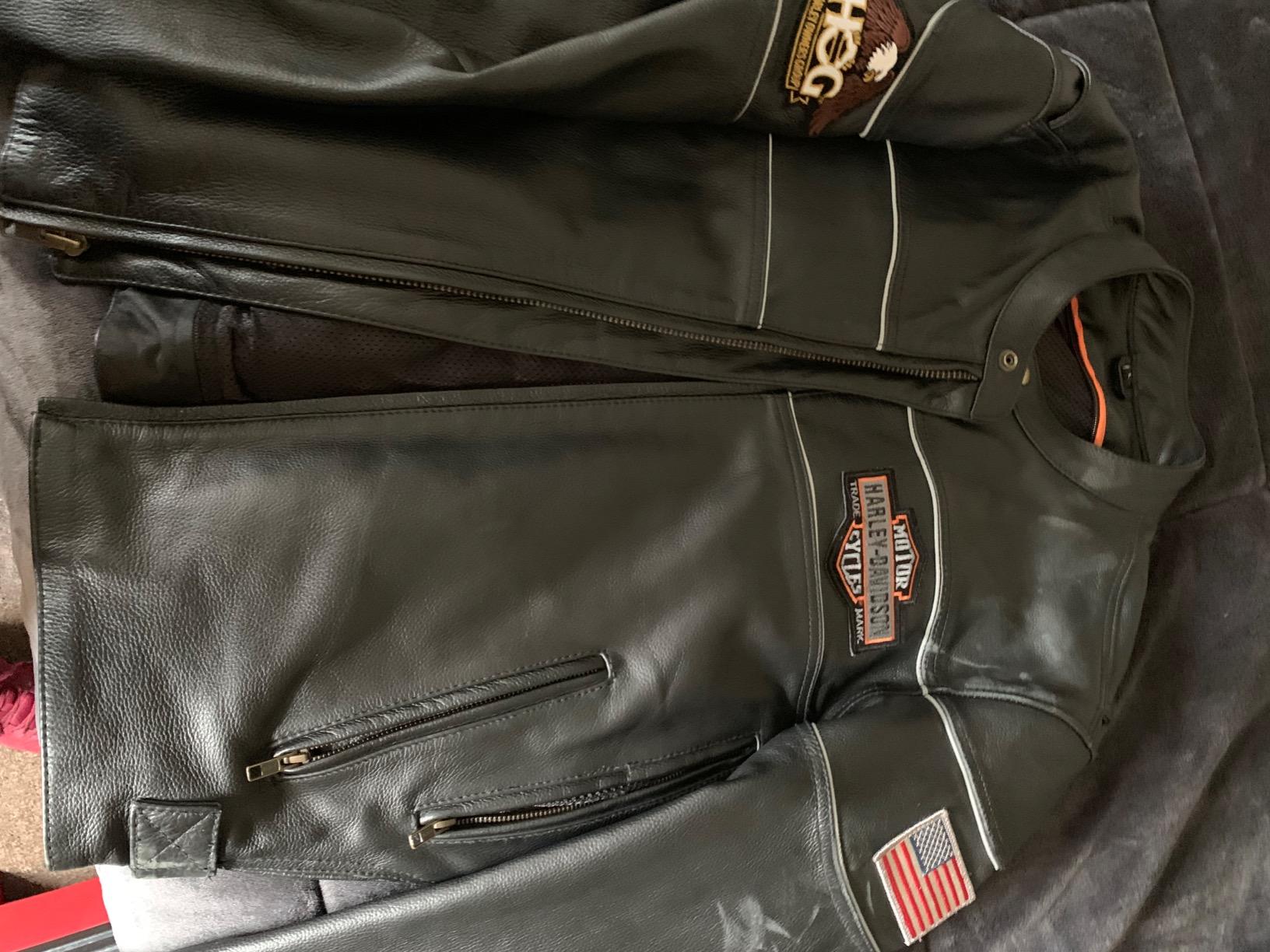 Milwaukee Leather SH1785 Men's Black Leather Scooter Style Motorcycle Jacket w/Side Stretch and Reflective Piping customer photo 2