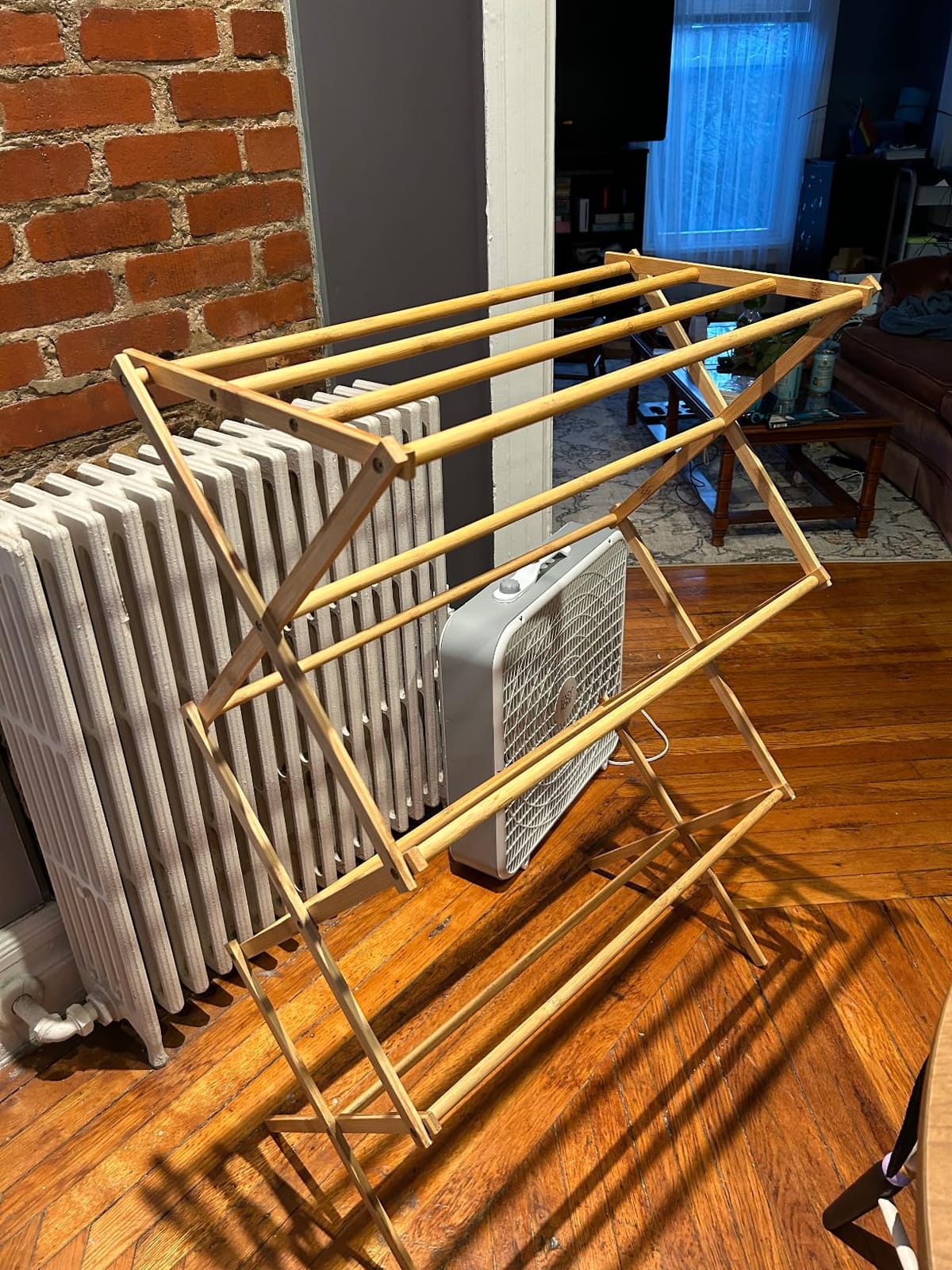 Home IT Wooden Clothes Drying Rack for Laundry - Foldable & Pre-Assembled customer photo 2