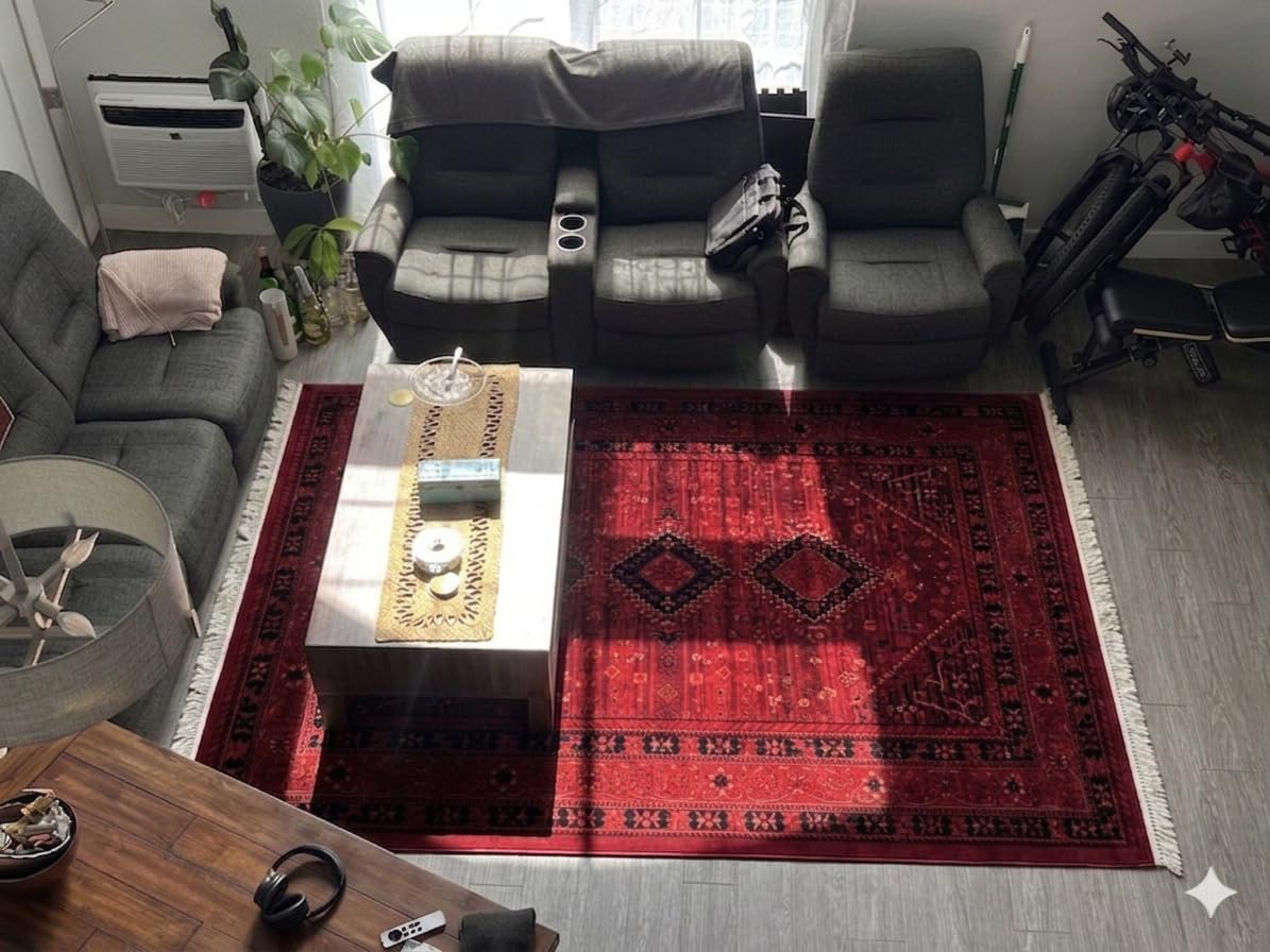 Unique Loom Tekke Collection Area Rug - Sheibani (7' 1