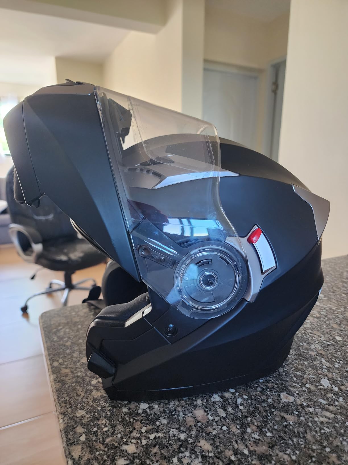 Motorcycle Modular Full Face Helmet DOT Approved - YEMA Helmet YM-925 Motorbike Casco Moto Moped Street Bike Racing Helmet with Sun Visor for Adult Youth Men and Women customer photo 2