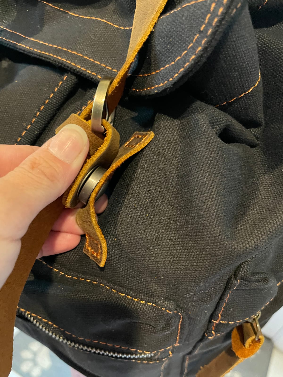 Bluboon Vintage Backpack Leather Trim Casual Bookbag Men Women Laptop Travel Rucksack customer photo 2