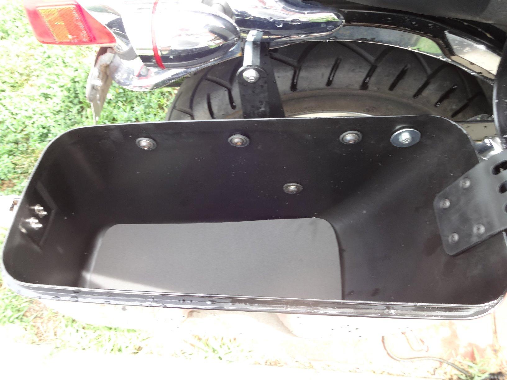 Vivid 60L Hard Saddle Bag Trunk W/brackets Compatible with Harley Honda customer photo 2