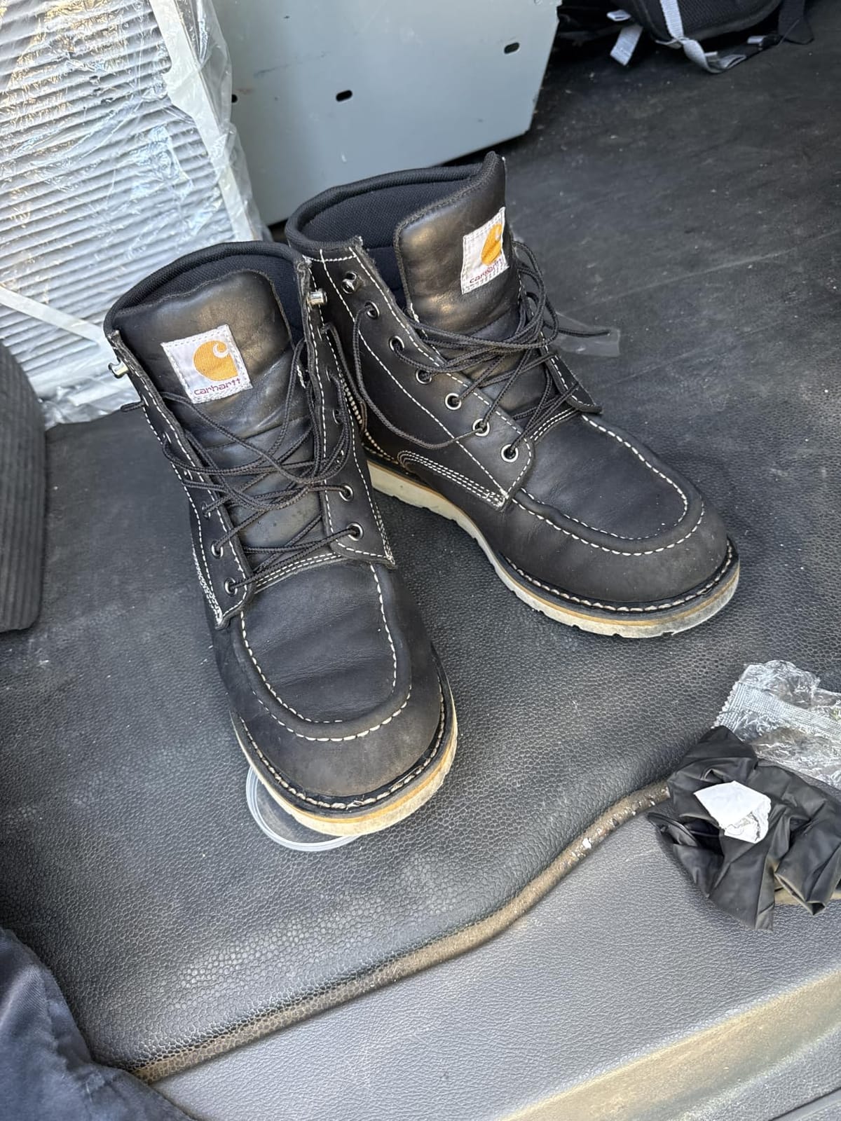Carhartt 6” Moc Toe Waterproof Work Boots for Men - Oil-Tanned Leather Boots with FastDry Lining, Dual-Density Rubber Wedge Traction Outsole, EH Rated customer photo 2