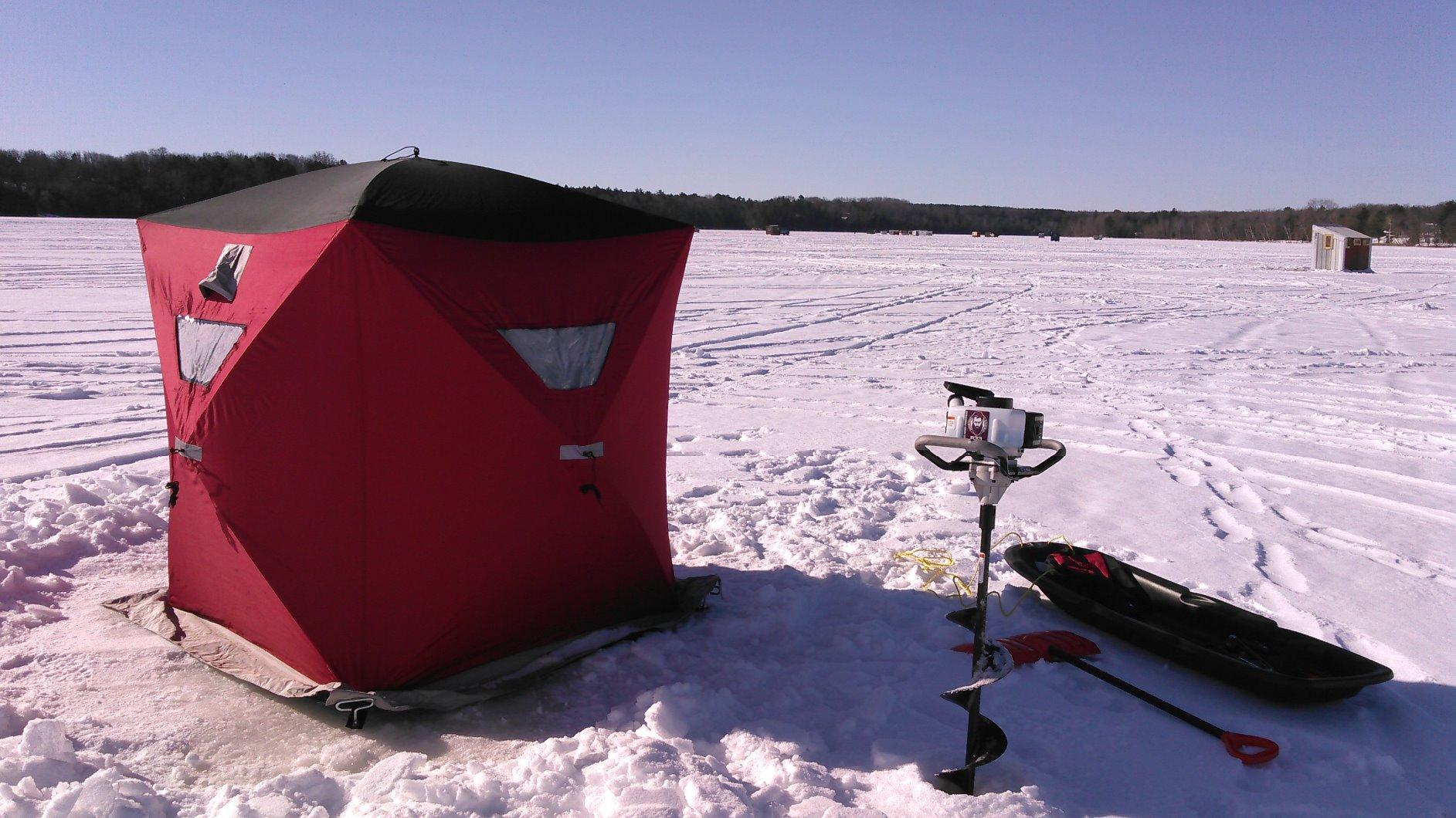 Nordic Legend 33cc Power Ice Auger and Portable Two Man Shelter Combo customer photo 1