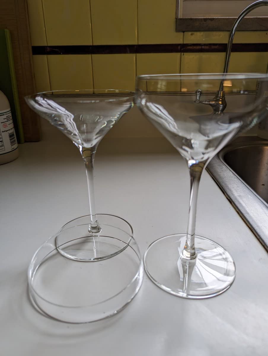 Libbey Capone Coupe Cocktail Glasses, Vintage Style, Diamond Cut Coupe Martini Glasses Set of 4, Traditional Cocktail Glass Set, Champagne Glasses customer photo 1