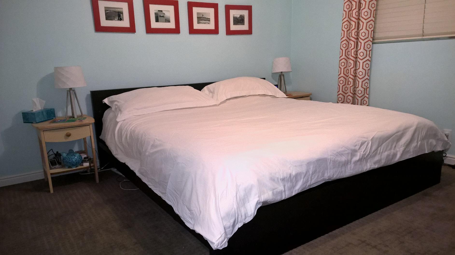 Nestl White Duvet Cover Queen Size - Soft Double Brushed Queen Duvet Cover Set, 3 Piece, with Button Closure, 1 Duvet Cover 90x90 inches and 2 Pillow Shams customer photo 1