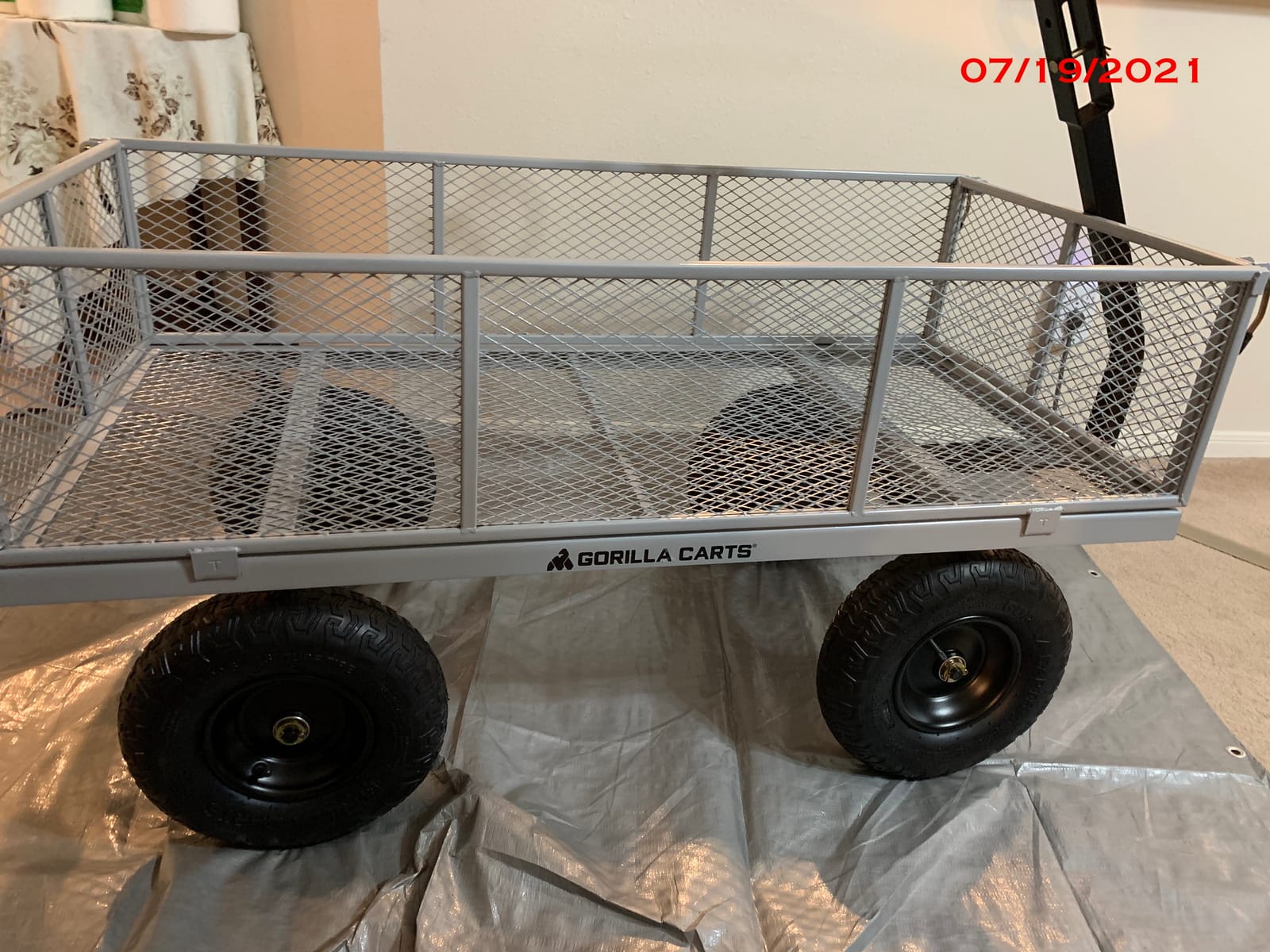 Gorilla Carts Steel Utility Garden Cart, 1000 lb. Capacity, Gray | 1,000-lb Capacity Steel Utility Garden Cart for Contractors and Homeowners Hauling Firewood, Bricks and Construction Debris customer photo 1