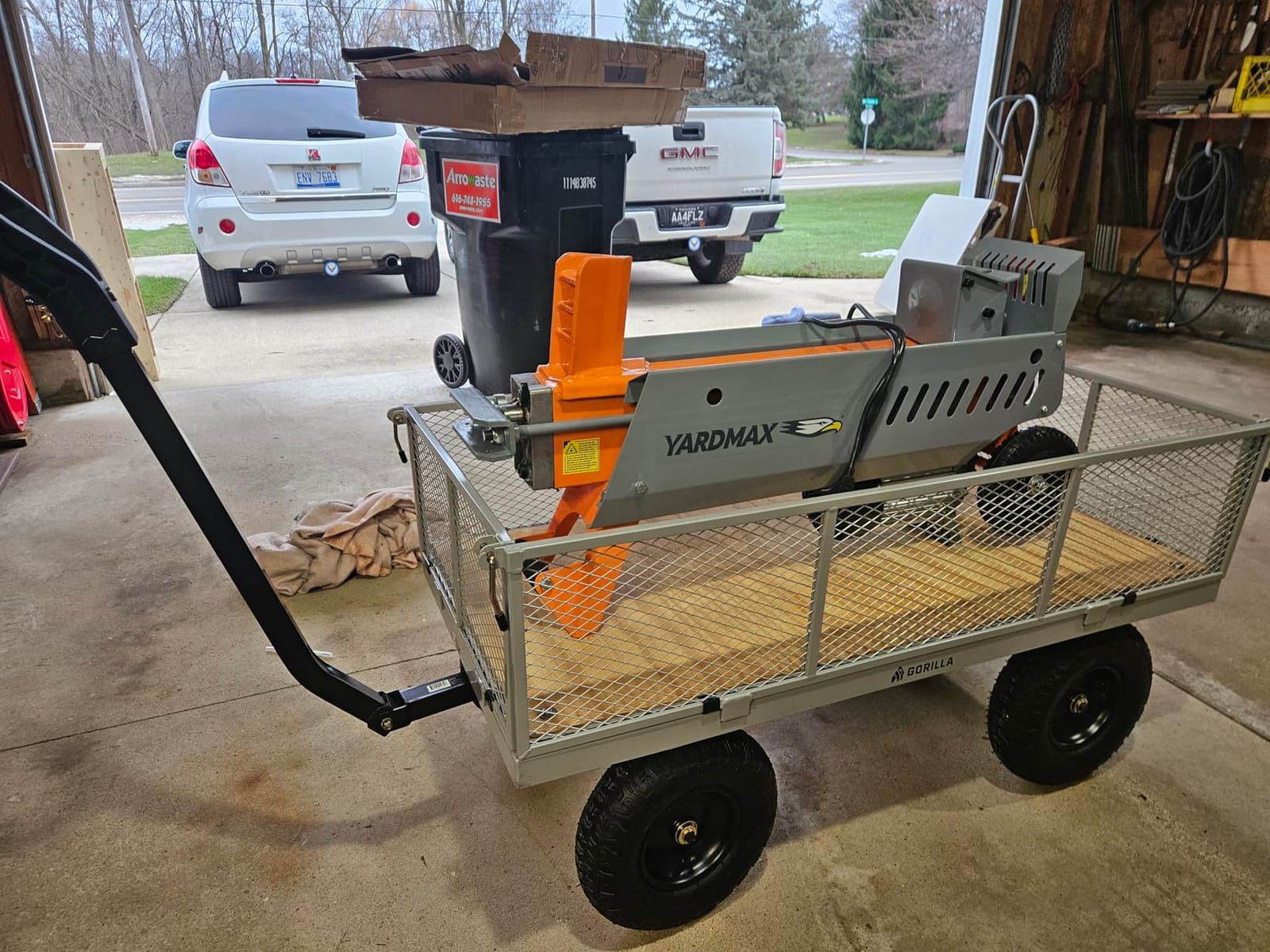 Gorilla Carts Steel Utility Garden Cart, 1000 lb. Capacity, Gray | 1,000-lb Capacity Steel Utility Garden Cart for Contractors and Homeowners Hauling Firewood, Bricks and Construction Debris customer photo 2