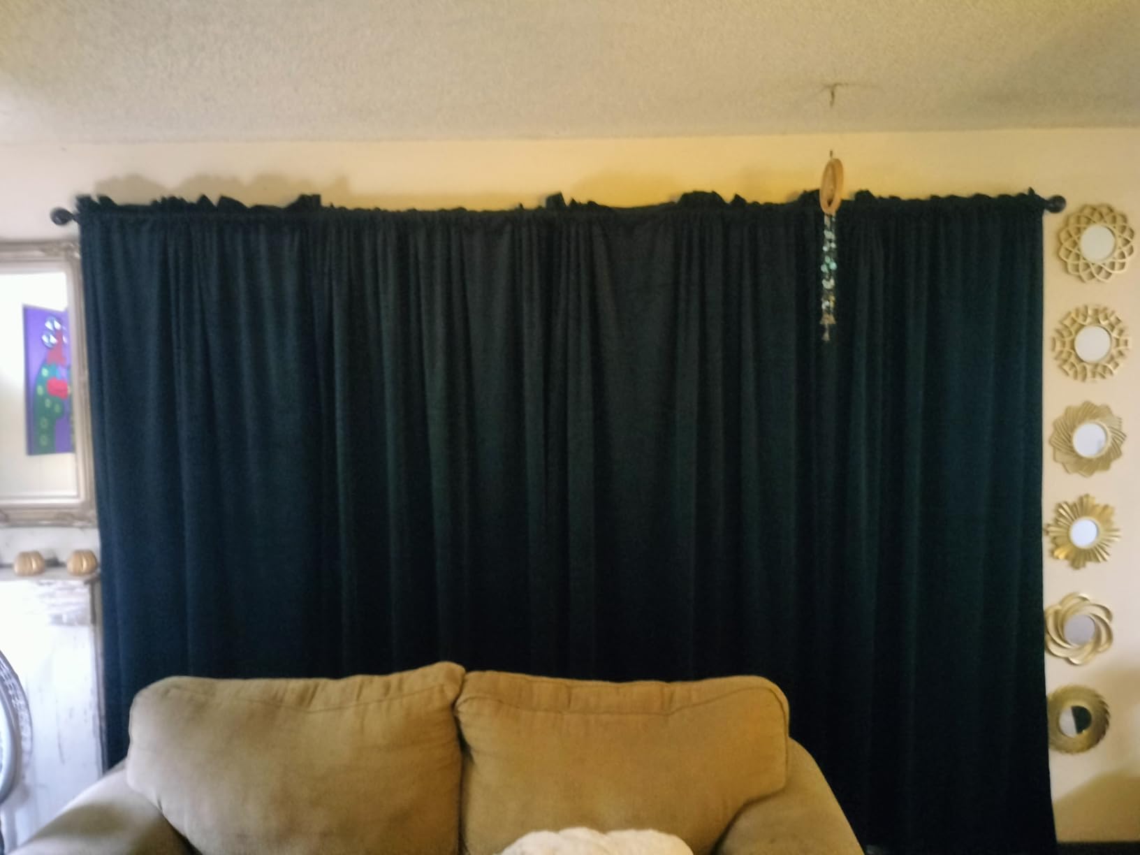 NICETOWN Black Velvet Blackout Curtains 96 inch Long 2 Panels | For Living Room and Bedroom, Thermal, Luxury, Rod Pocket Drapes, Window Treatments customer photo 1