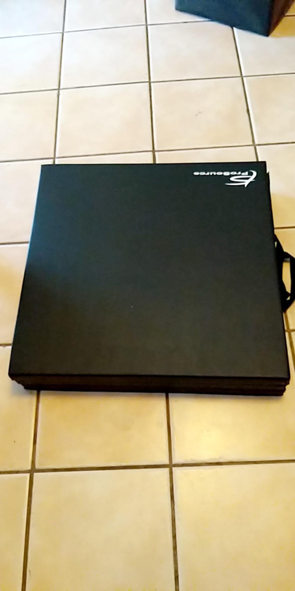 ProsourceFit Tri-Fold Folding Thick Exercise Mat 6’x2’ with Carrying Handles for MMA, Gymnastics Core Workouts, Black customer photo 2