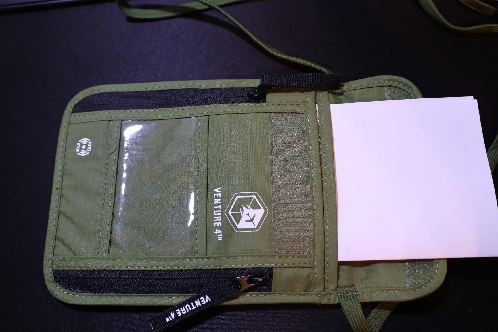 VENTURE 4TH Travel Neck Wallet, RFID Blocking Passport Holder - Gray customer photo 1