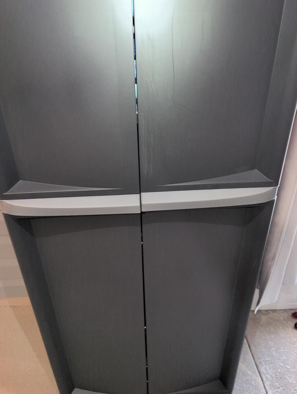 Sterilite 4 Shelf Cabinet, Lockable Utility Storage, Gray customer photo 2