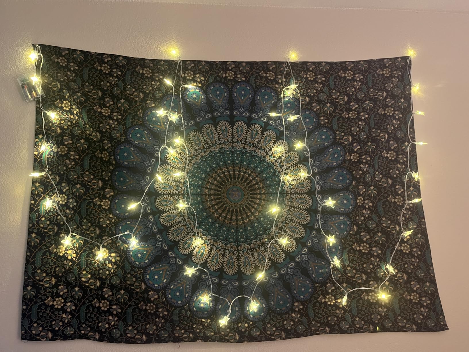 Bless International-Organic-Cotton-Blue-Green-Handmade-Mandala-Tapestry customer photo 2