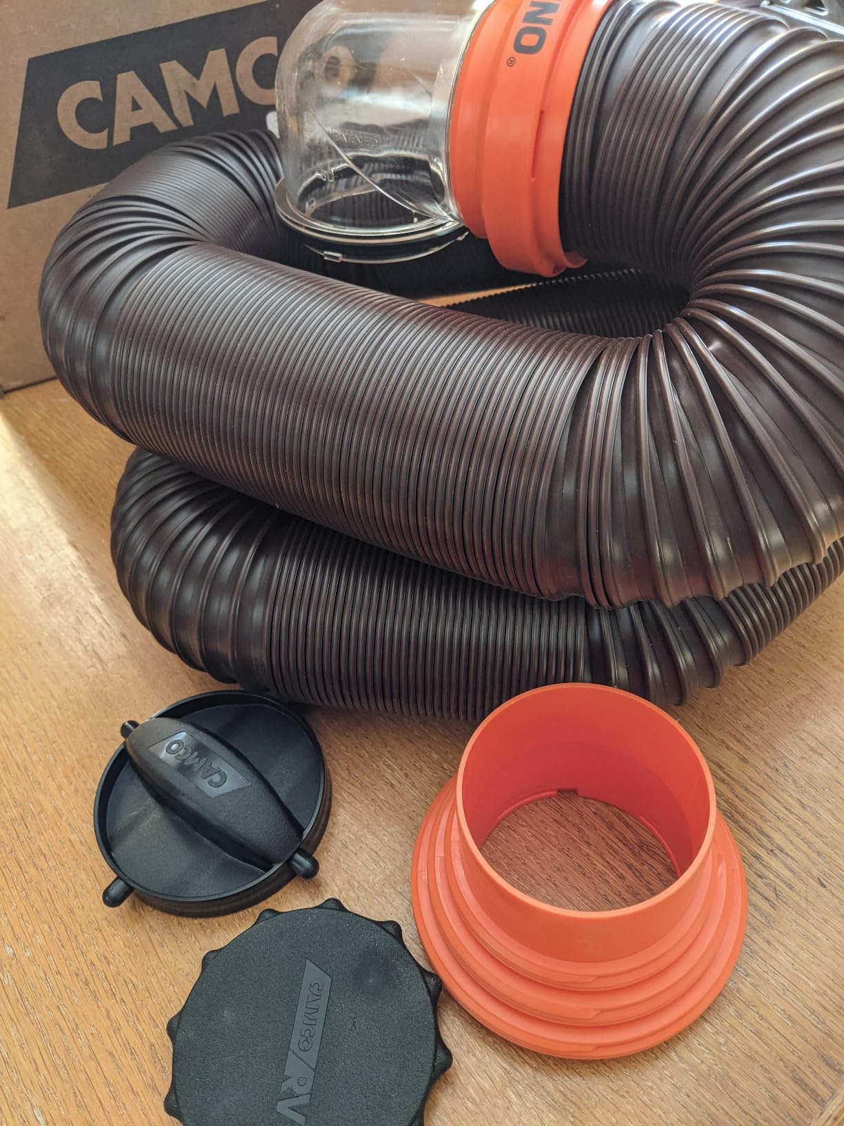 Camco RhinoFLEX 15 Ft Complete RV Sewer Hose Kit, Swivel Bayonet Fittings customer photo 1