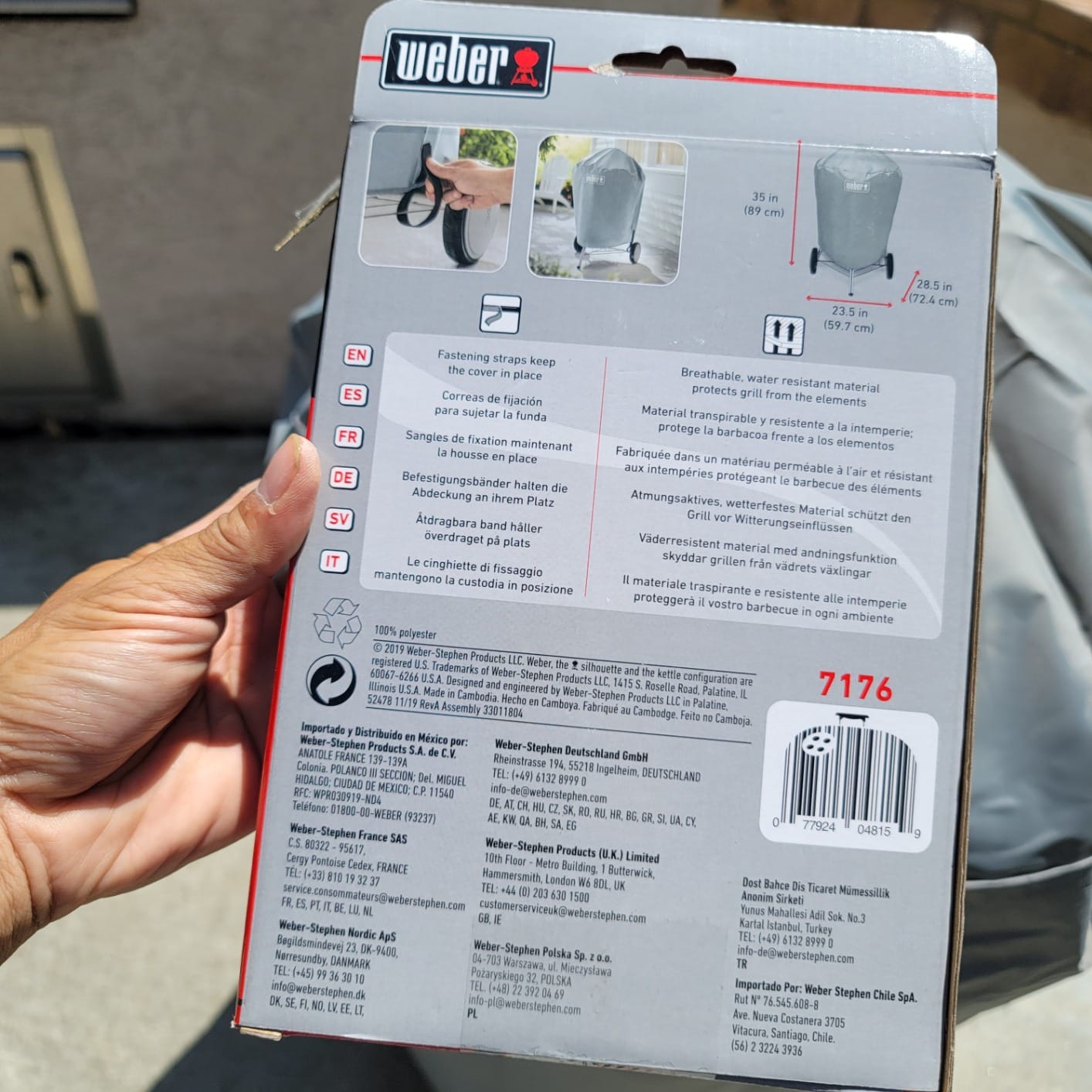 Weber® 22‑Inch Charcoal Kettle Grill Cover, Weber Charcoal Grill Accessory customer photo 2