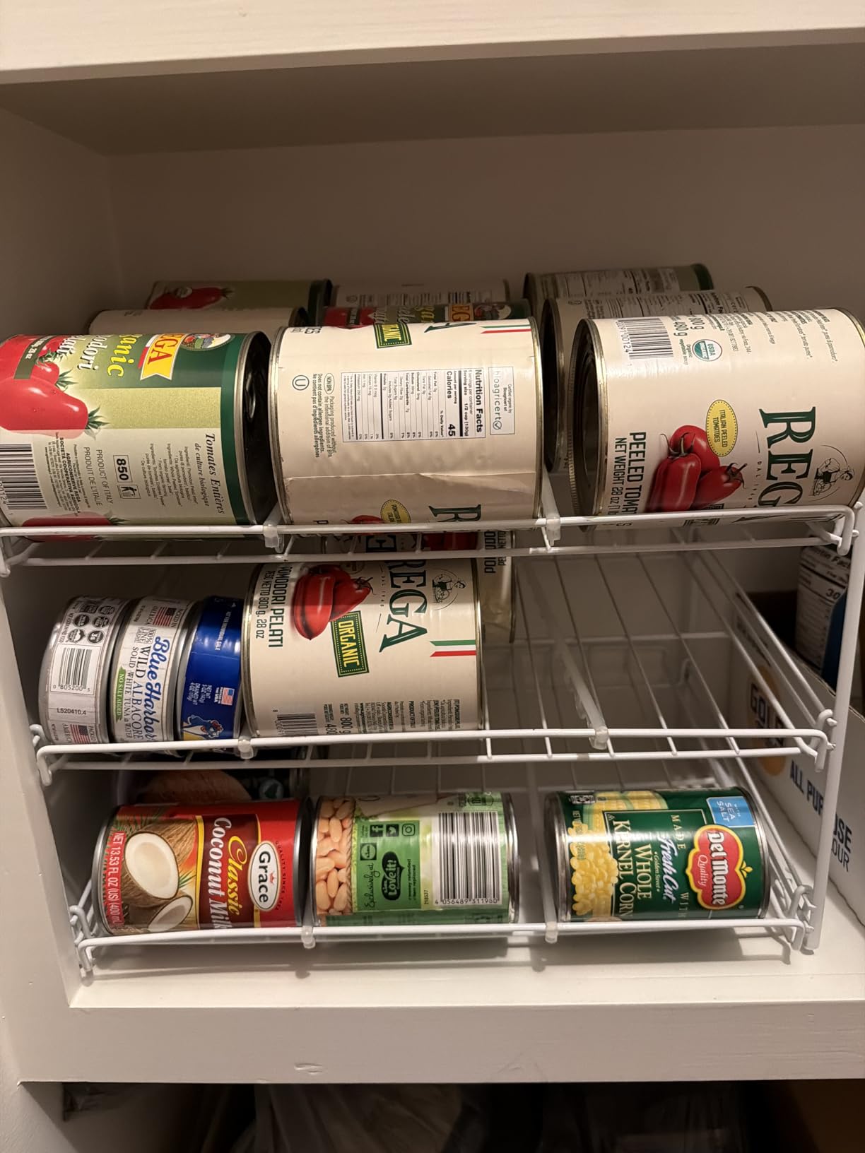 Simple Houseware 3-Tier Stackable Can Organizer Rack Hold 36 Cans, Chrome | Can Food Storage Dispenser for Pantry/Cabinet, Adjustable Dividers – 11.5